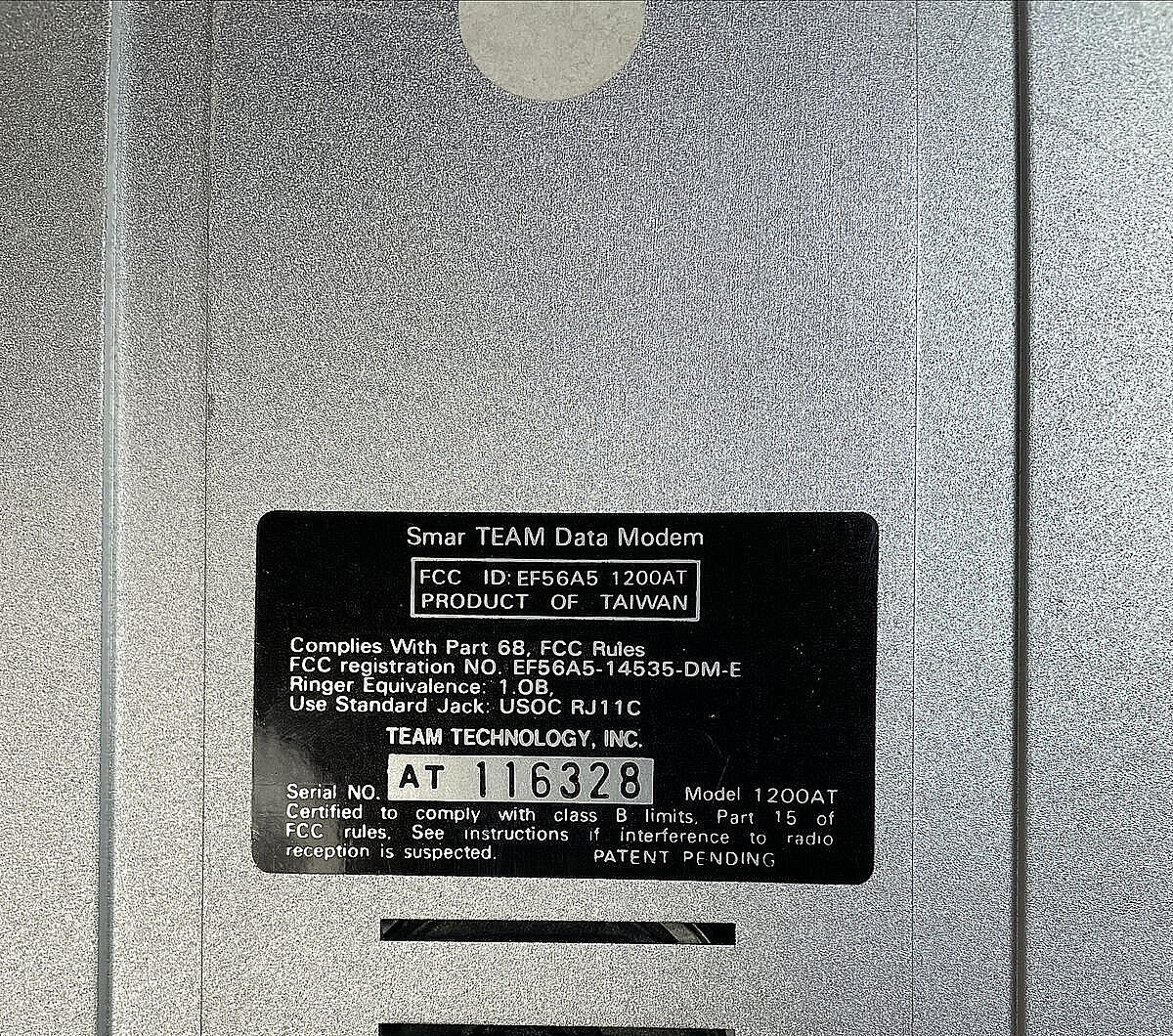 SmarTeam 1200 AT Data Modem AT1200 Tested