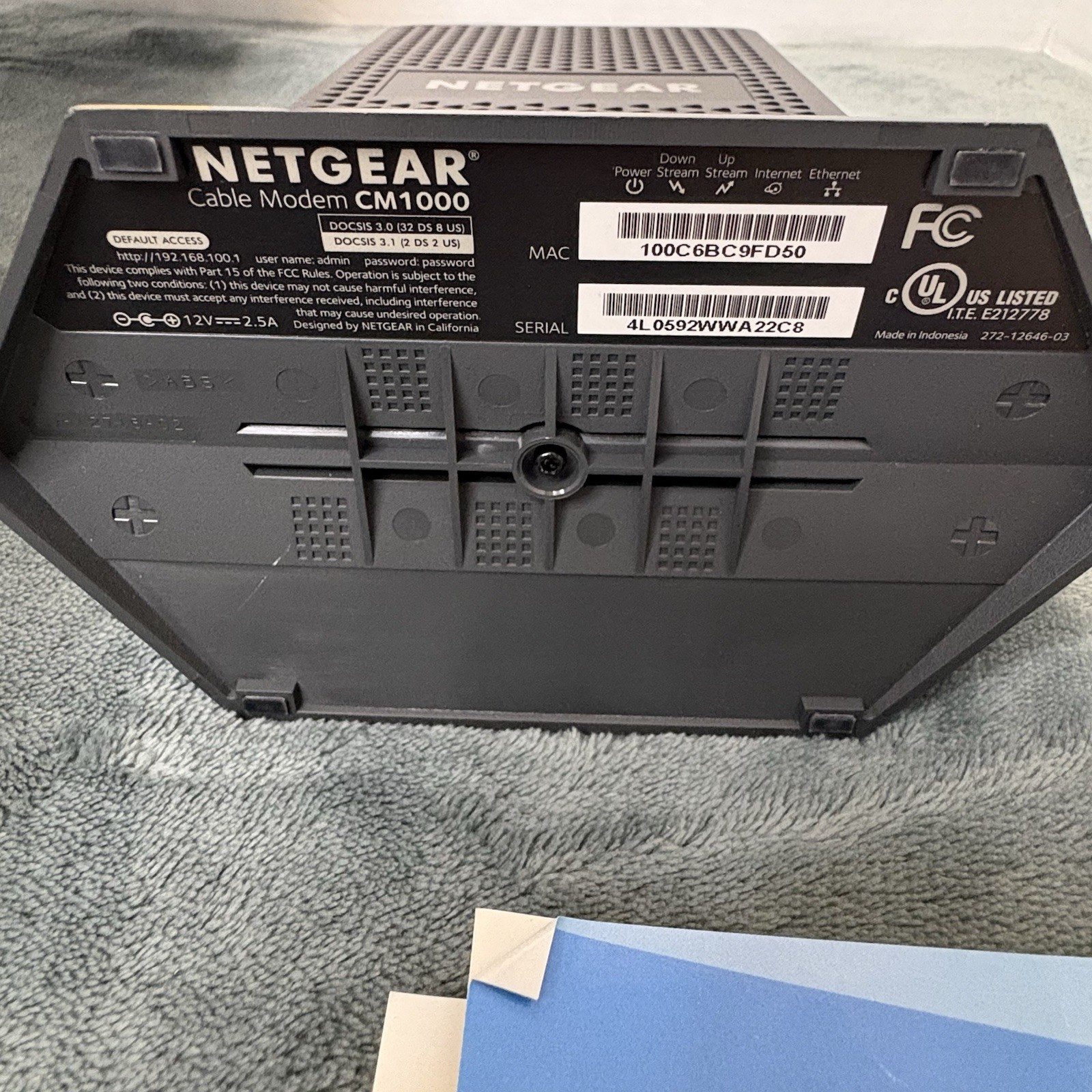 NETGEAR CM1000 High-Speed Cable Modem (Upto 6 Gbps)