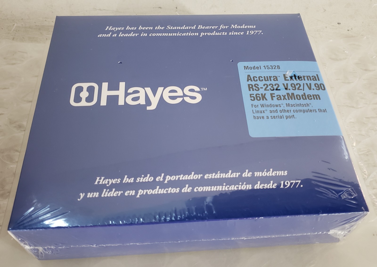 Hayes 15328 Accura External RS-232 V.92/V.90 56K FaxModem NEW *SEALED*