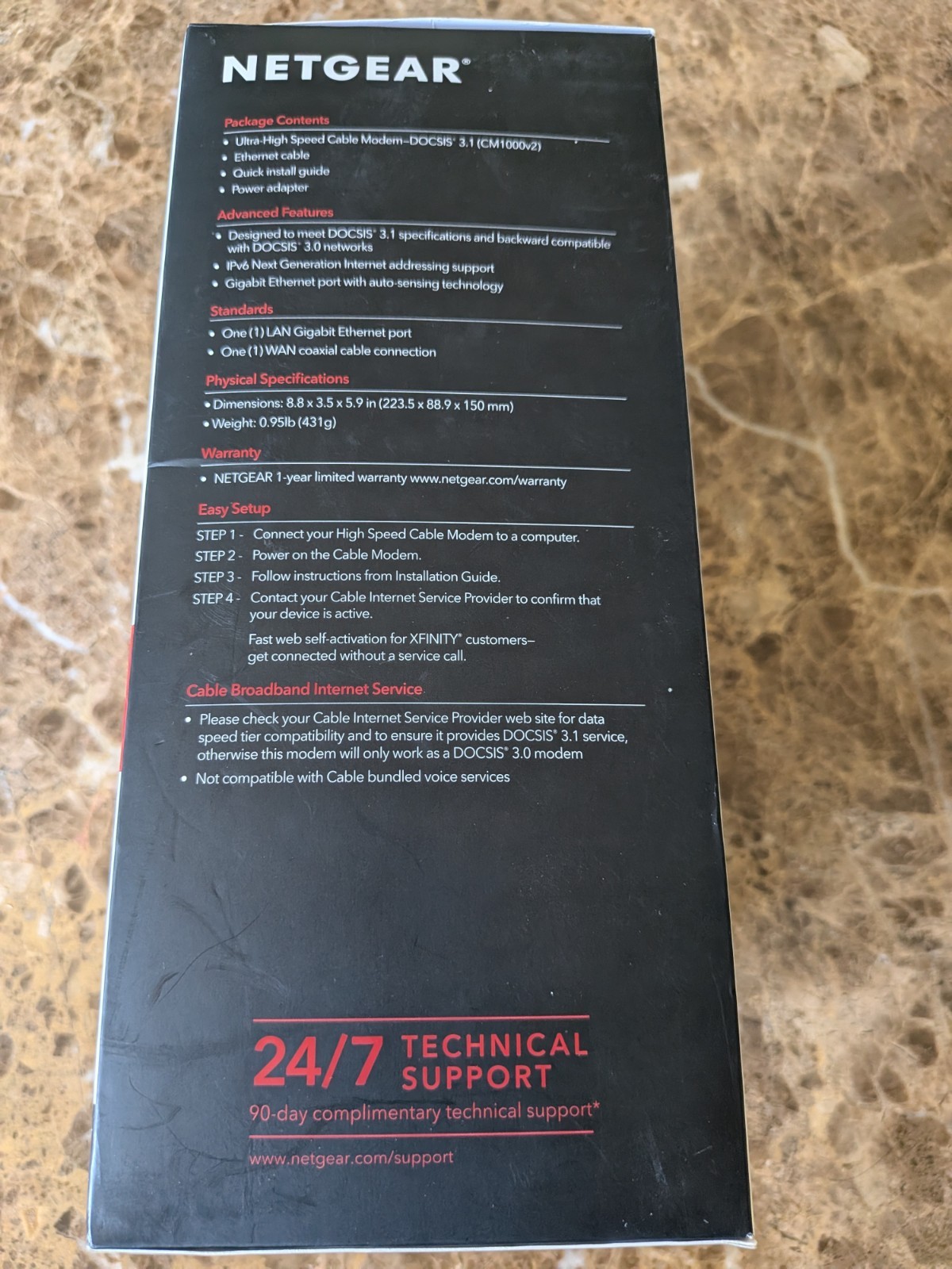 NETGEAR CM1000 DOCSIS 3.1 Cable Modem