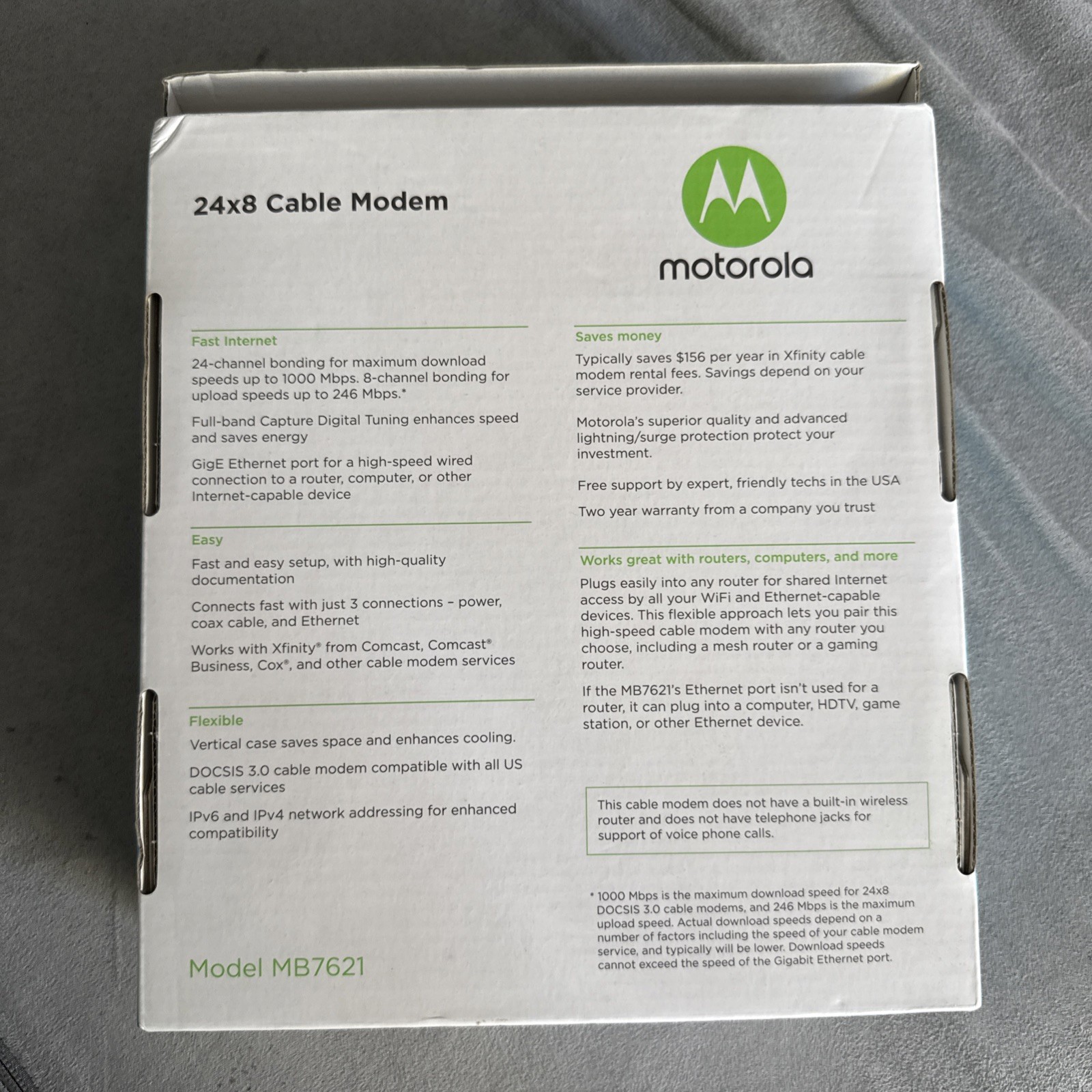 Motorola MB7621-10 1000 Mbps Modem
