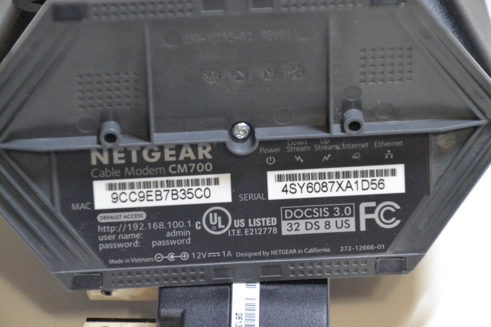 NETGEAR CM700 High Speed Cable Modem, 1.4Gbps, DOCSIS 3.0, CM700