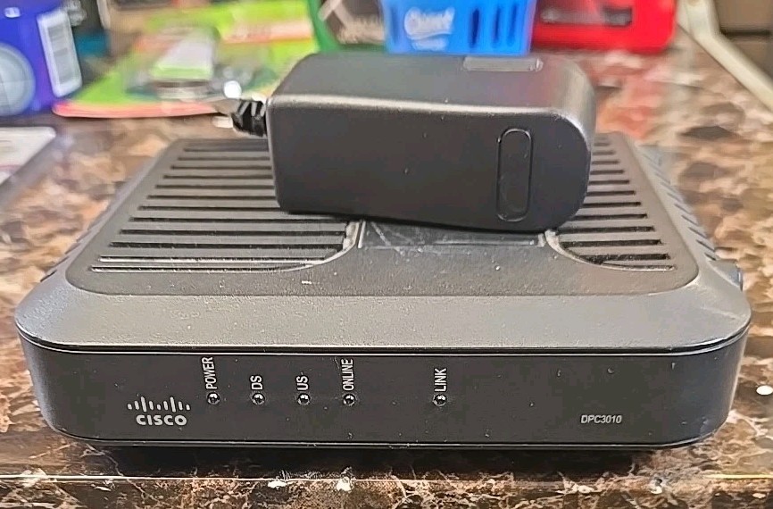 Cisco DPC3010 Cable Modem With Power Cord Black – Works!