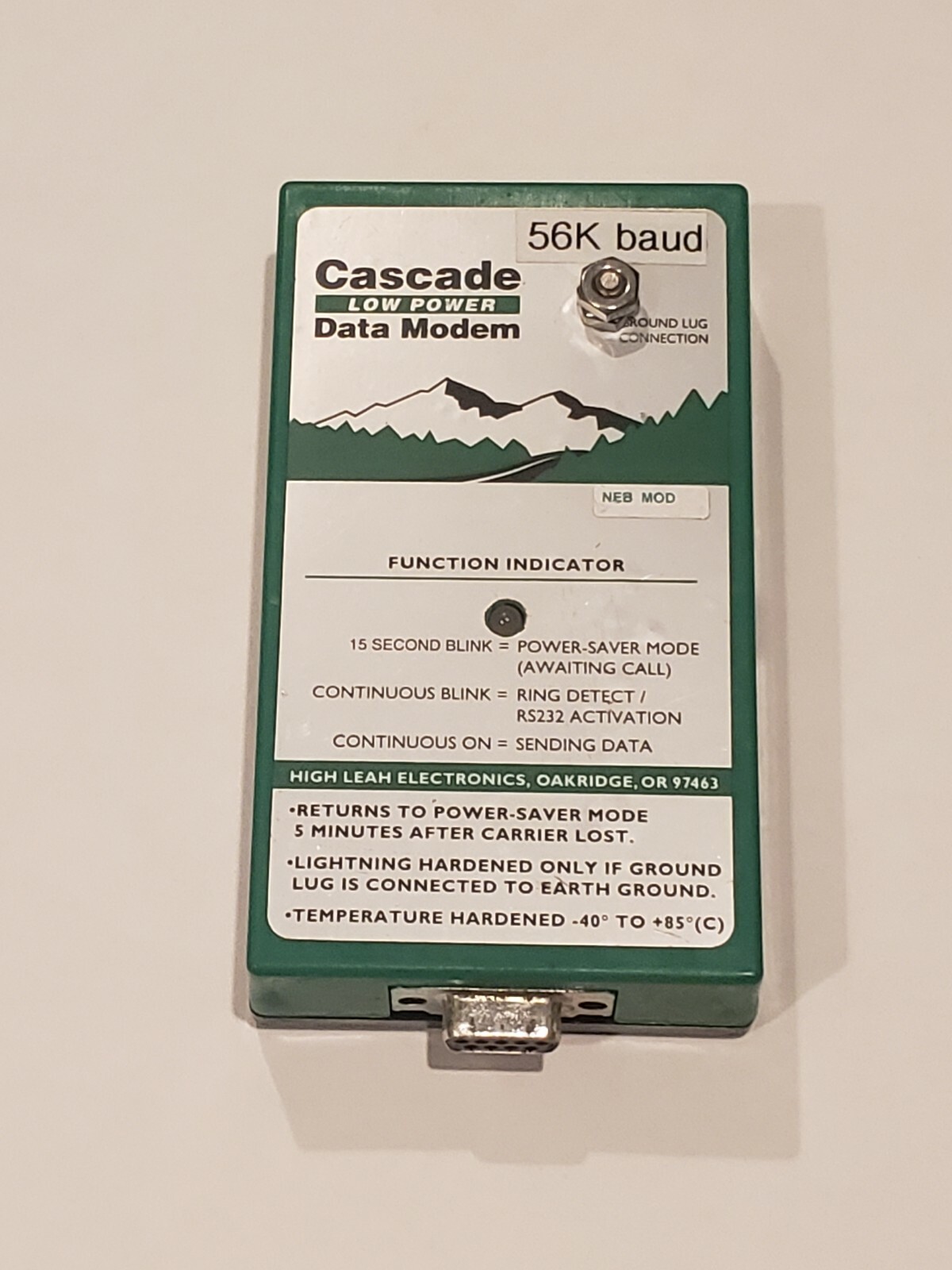 Cascade RS-232 56 K Baud Low Power Modem for harsh conditions – Used
