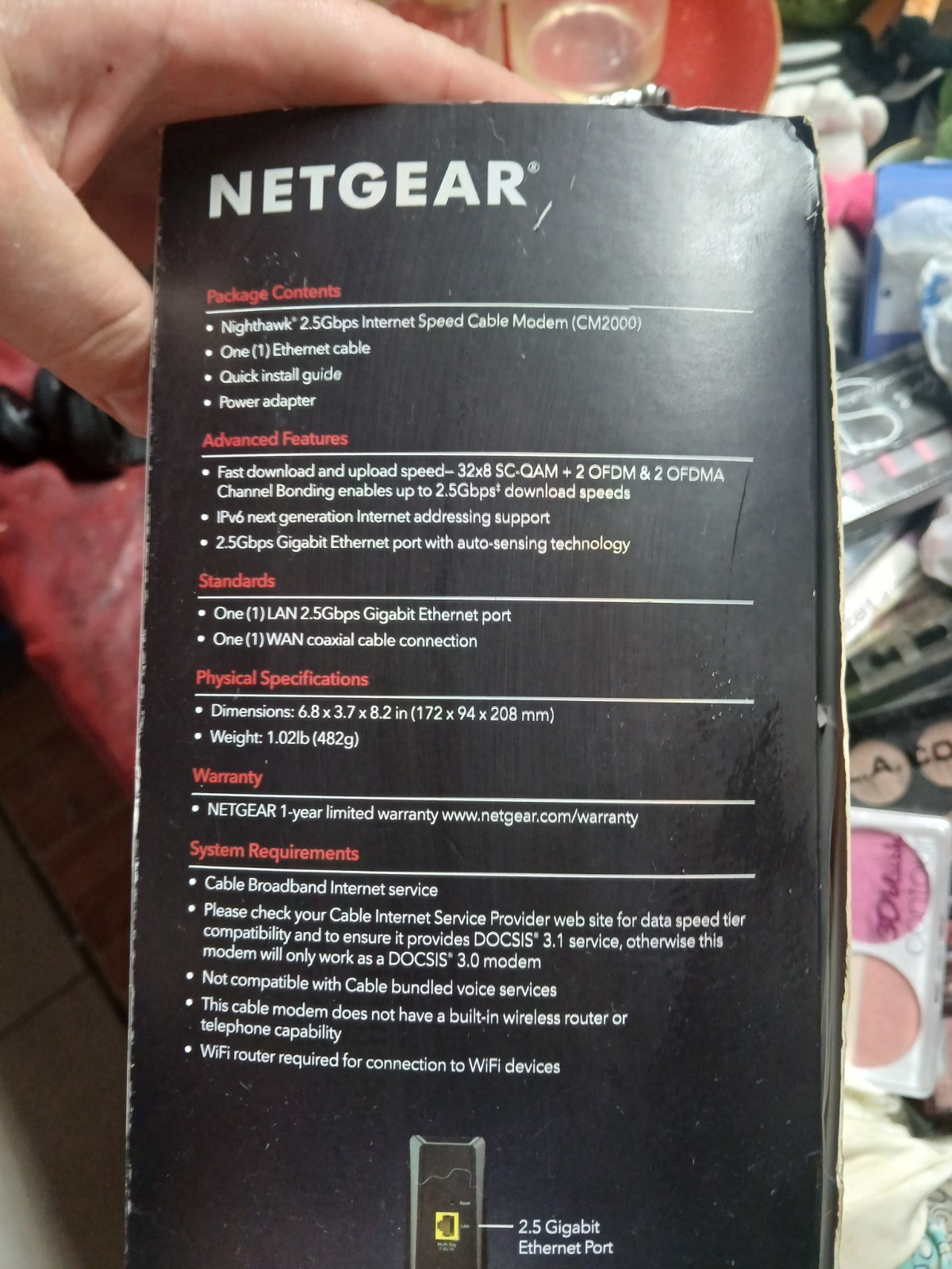 Netgear Nighthawk CM2000 cable modem supports DOCSIS 3.1 technology