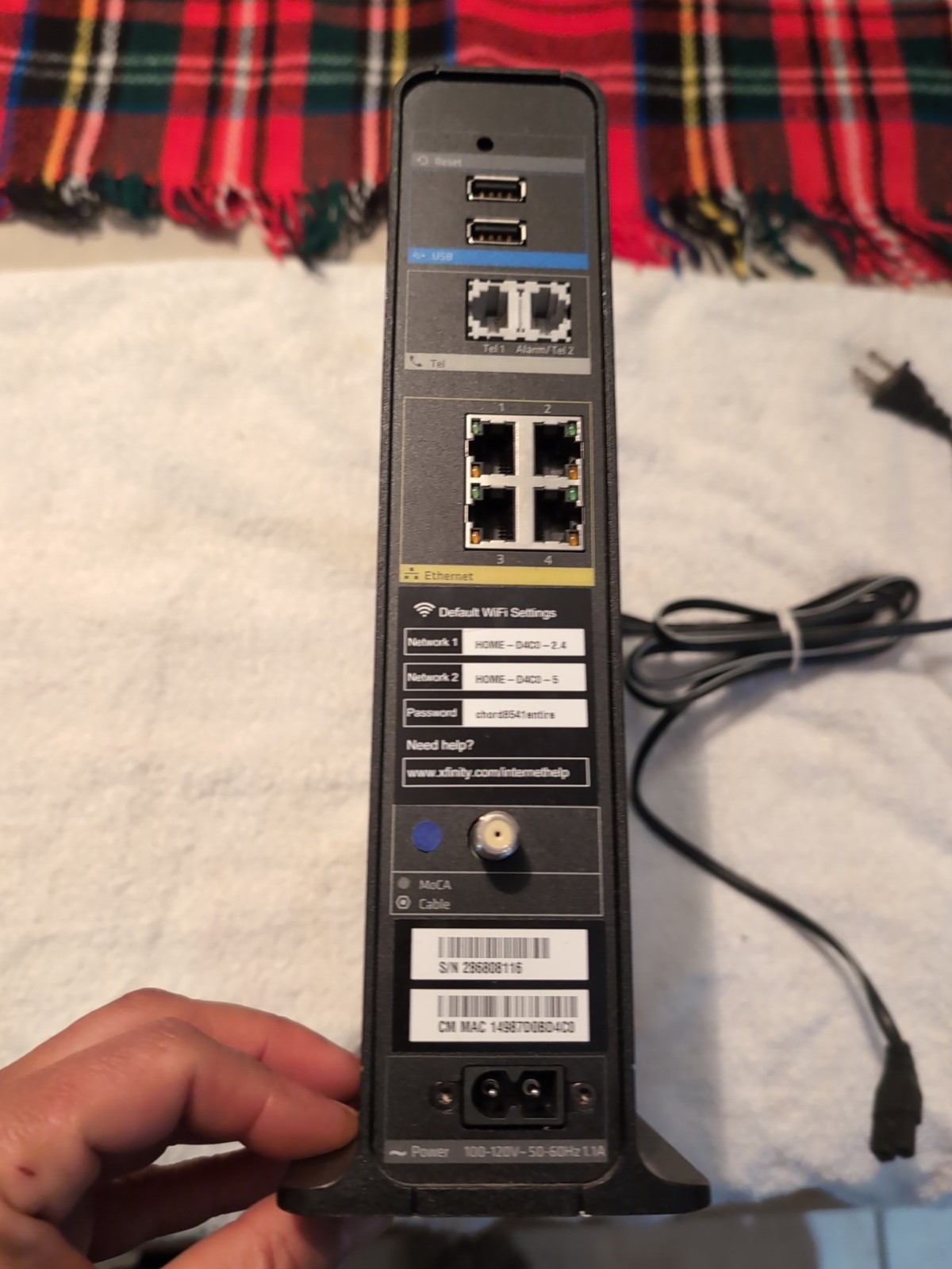 Xfinity Technicolor XB3 Wireless Gateway (Model DPC3941T) – DOCSIS 3.0