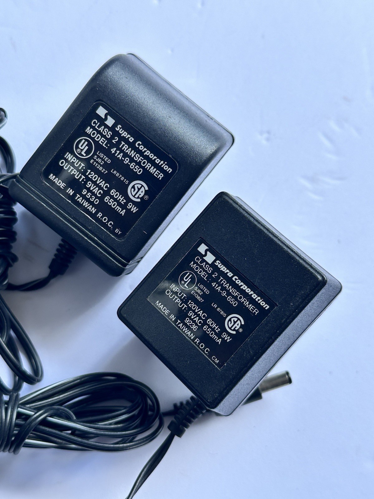 Lot of 2 SupraFAXModem 288 External Modems Mac Serial Cable PSU Tested
