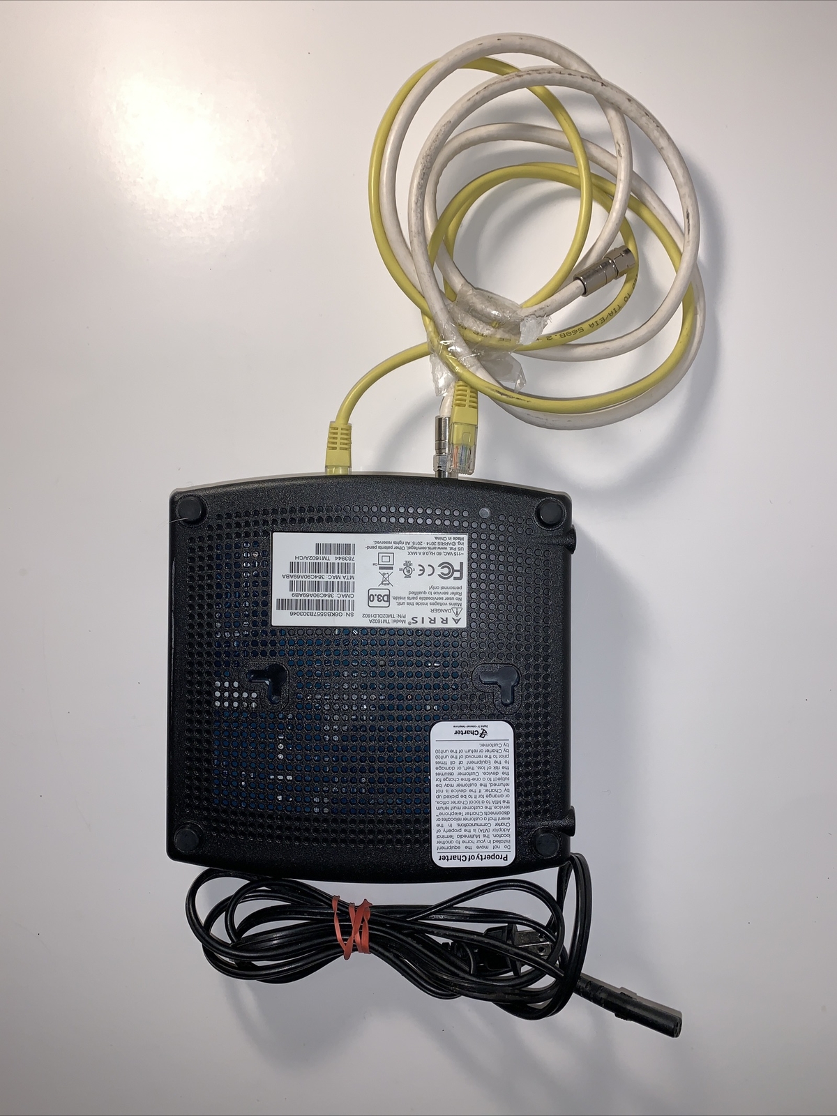 Arris TM1602A Docsis 3.0 Telephony Cable Modem for Charter Optimum Cablevision