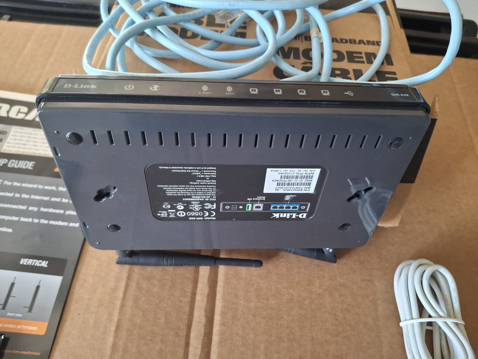Cable Modem Digital Broadband RCA Model DIR-628 D-LINK