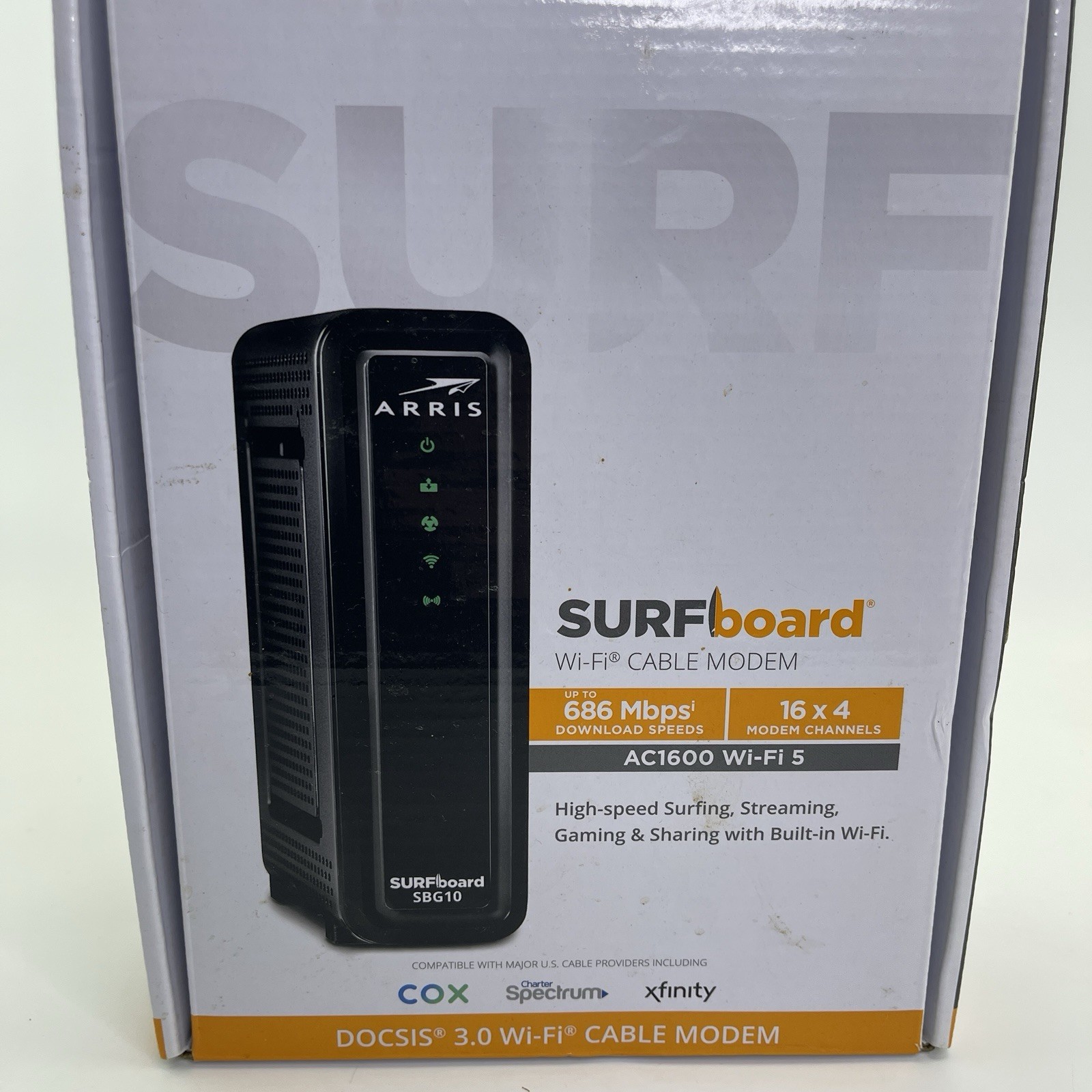 ARRIS SBG10 SURFboard AC1600 Dual-Band Cable Modem Router – Black READ