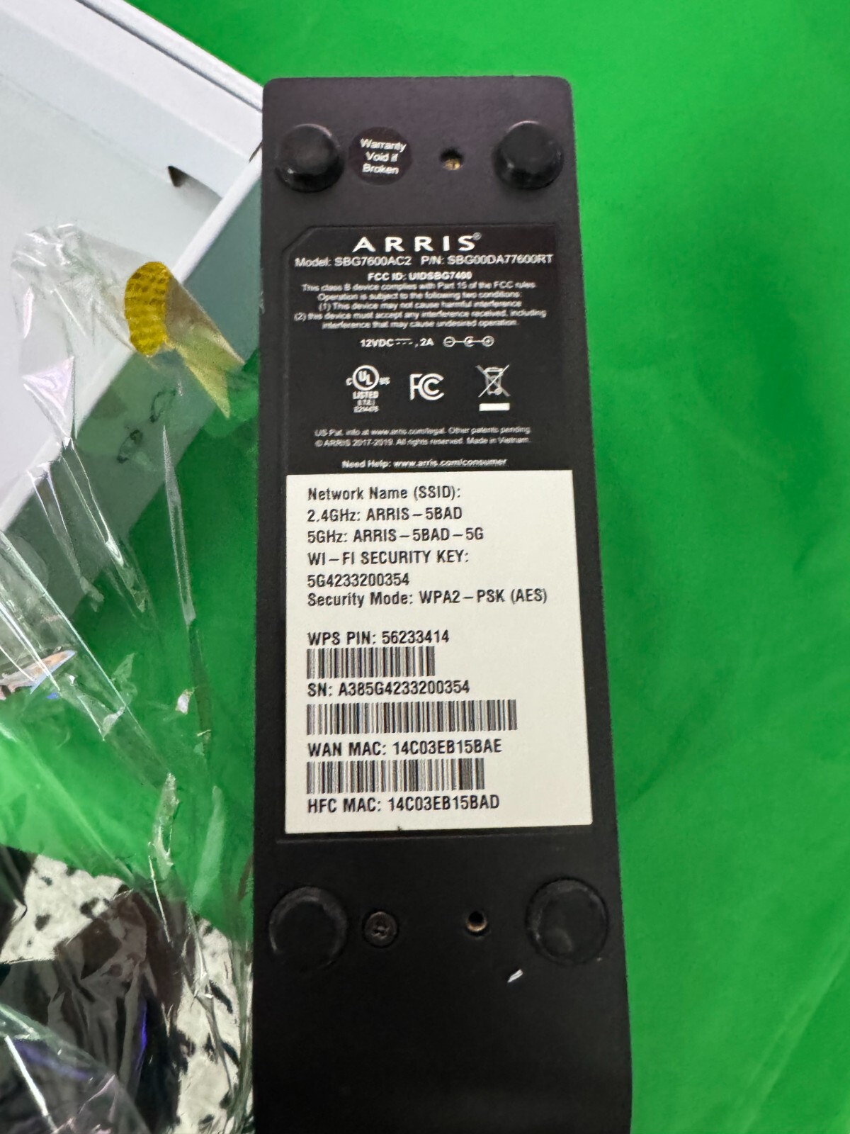 Arris Surfboard SBG7600AC2