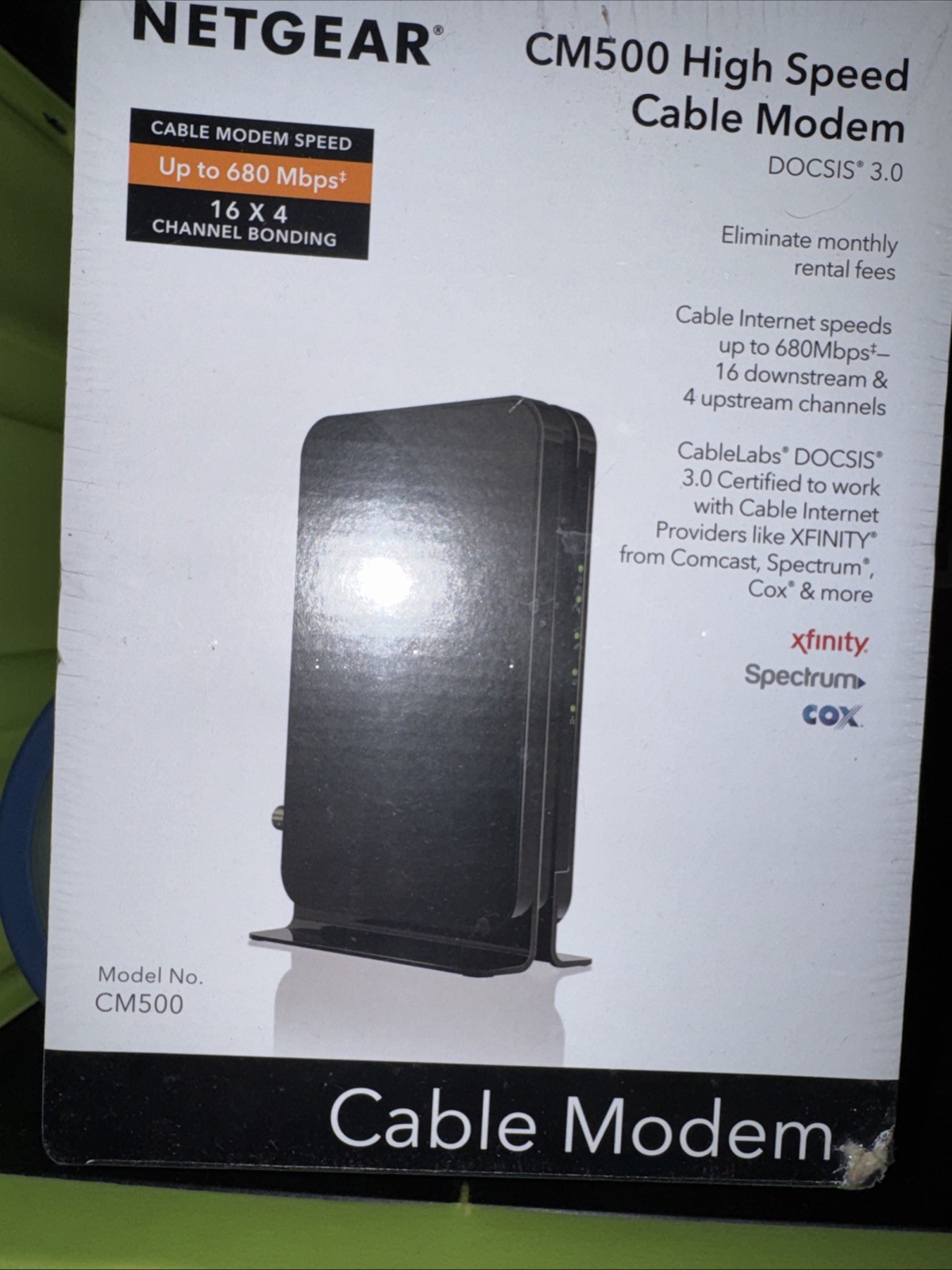NETGEAR CM500 (CM500100NAS) 680 Mbps – Black