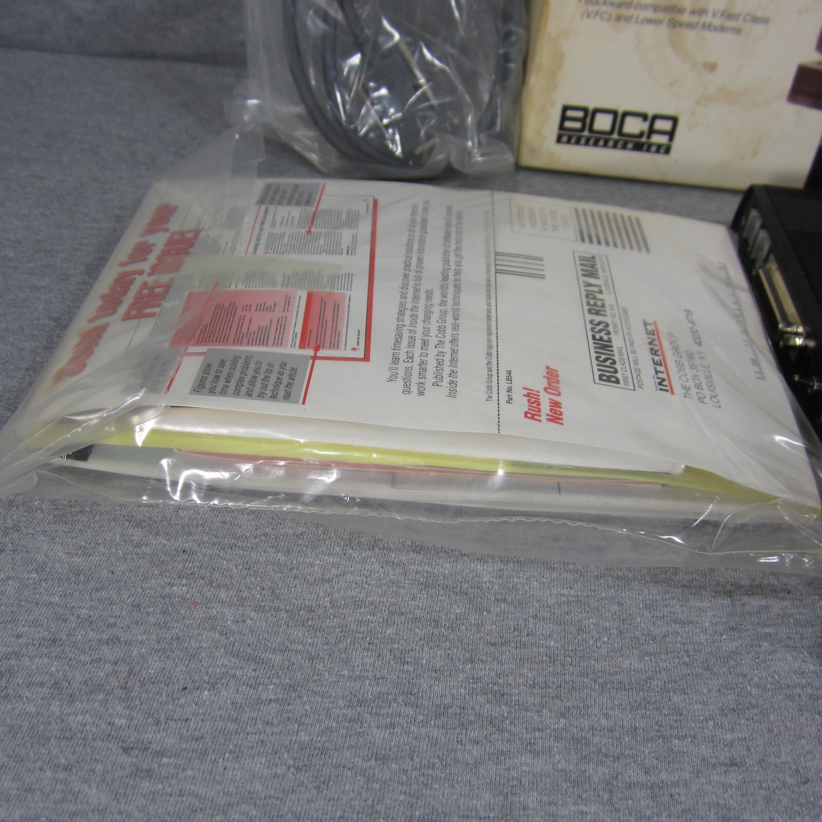 Vintage Boca Bocamodem V.34 28,800bps External Modem Data Fax