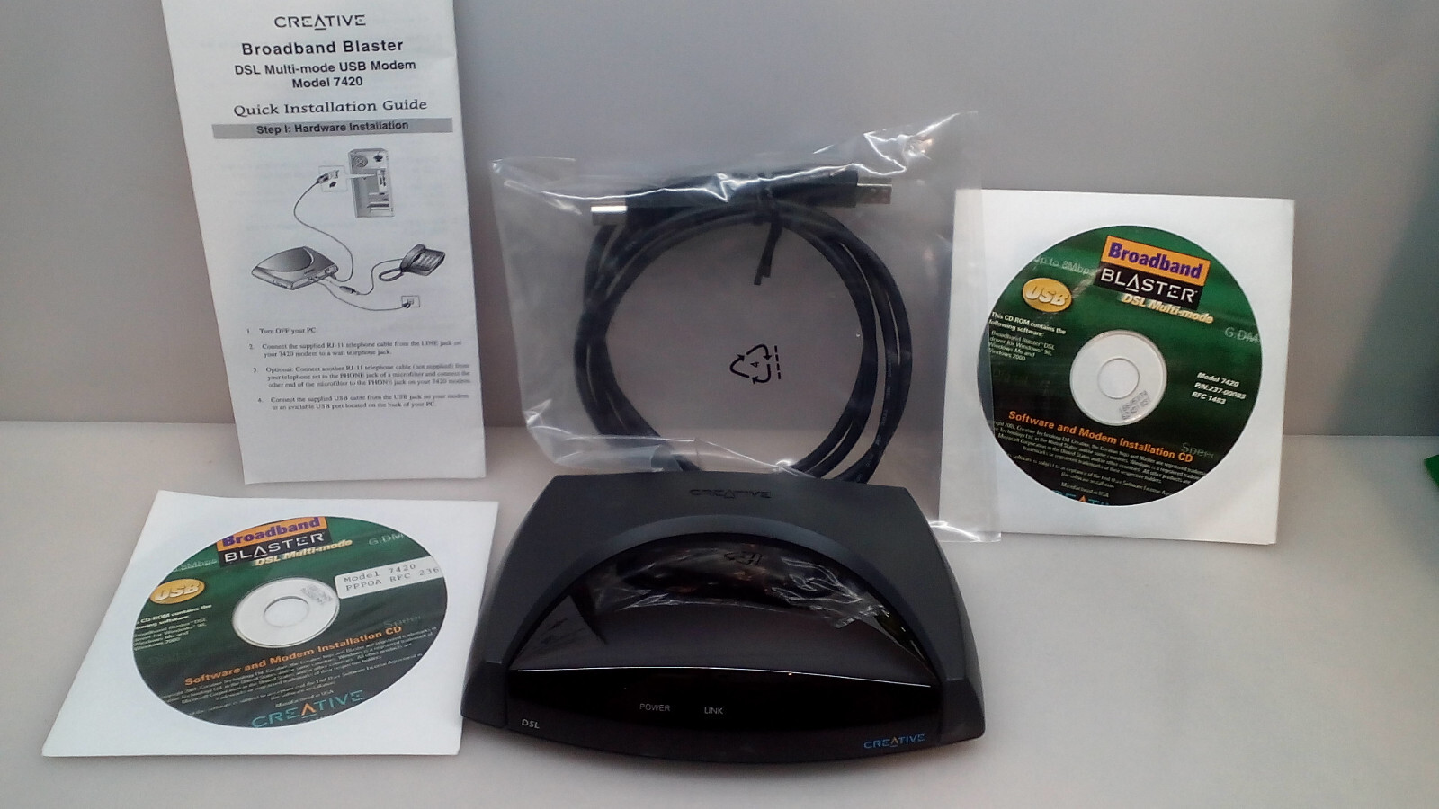 Creative Broadband Blaster DSL Multi-mode USB Modem 7420 Free Shipping