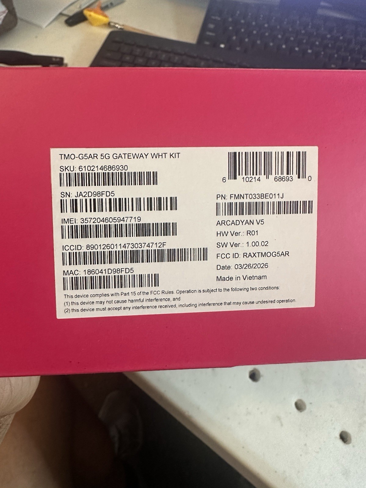 T-Mobile Gateway 5G – G5AR-1 Kit – New In Box Home Internet