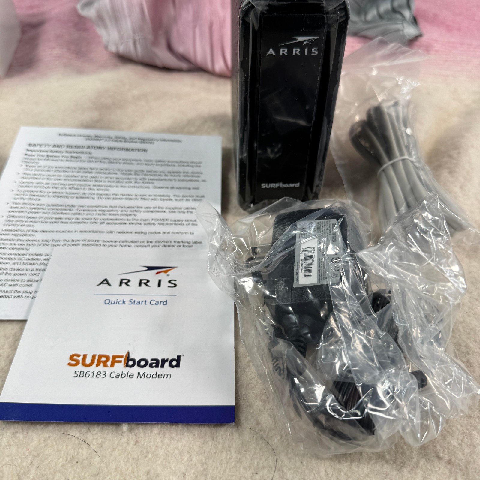 ARRIS SURFboard SB6183 DOCSIS 3.0 16×4 Cable Modem Open Box Unused