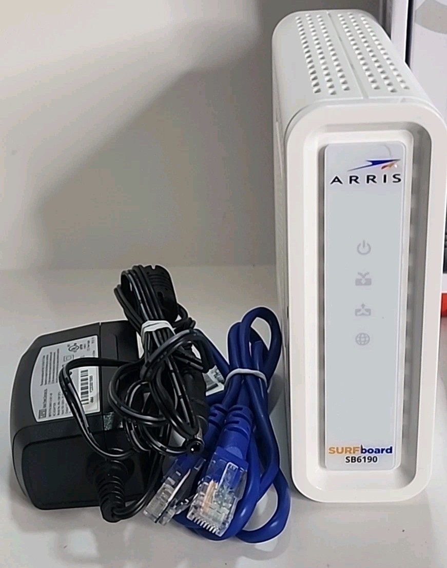 ARRIS SURFboard SB6190 DOCSIS 3.0 32 x 8 Gigabit Cable Modem White (BT3)
