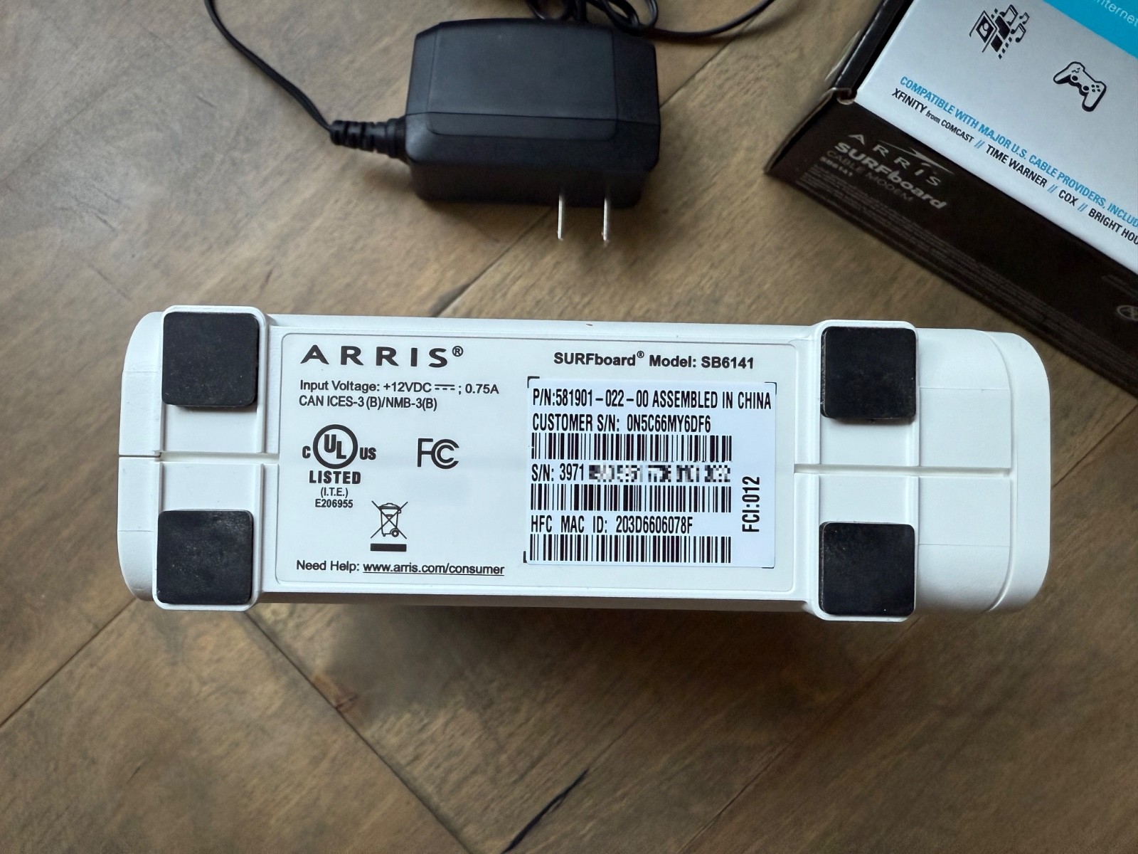 ARRIS SURFboard SB6141 DOCSIS 3.0 IPv6 Cable Modem, White, free shipping