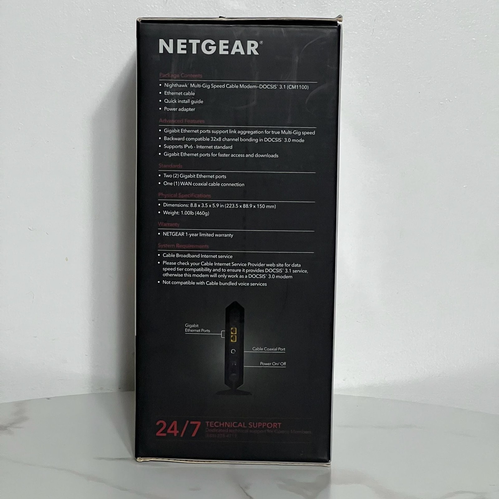 Netgear Nighthawk CM1100 DOCSIS 3.1 Multi-Gig Speed Cable Modem