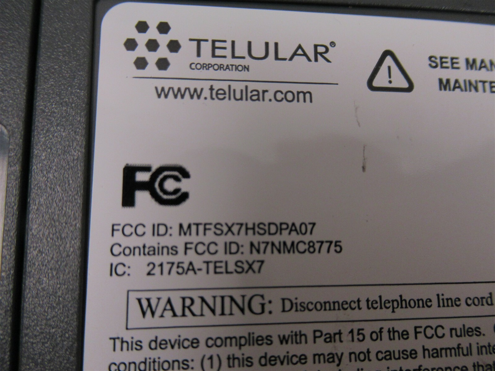Telular SX7M-455G Fixed Wireless Terminal High Speed Data Modem HSDPA AT&T