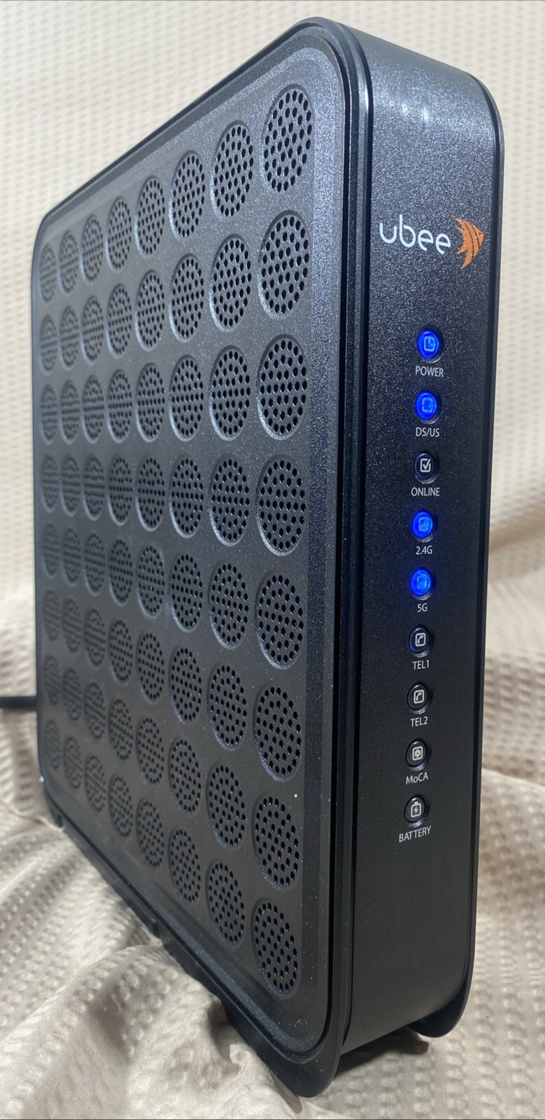 Ubee DVW32CB Advanced Wireless Voice Gateway Modem & Router w/ Data & Power Cord