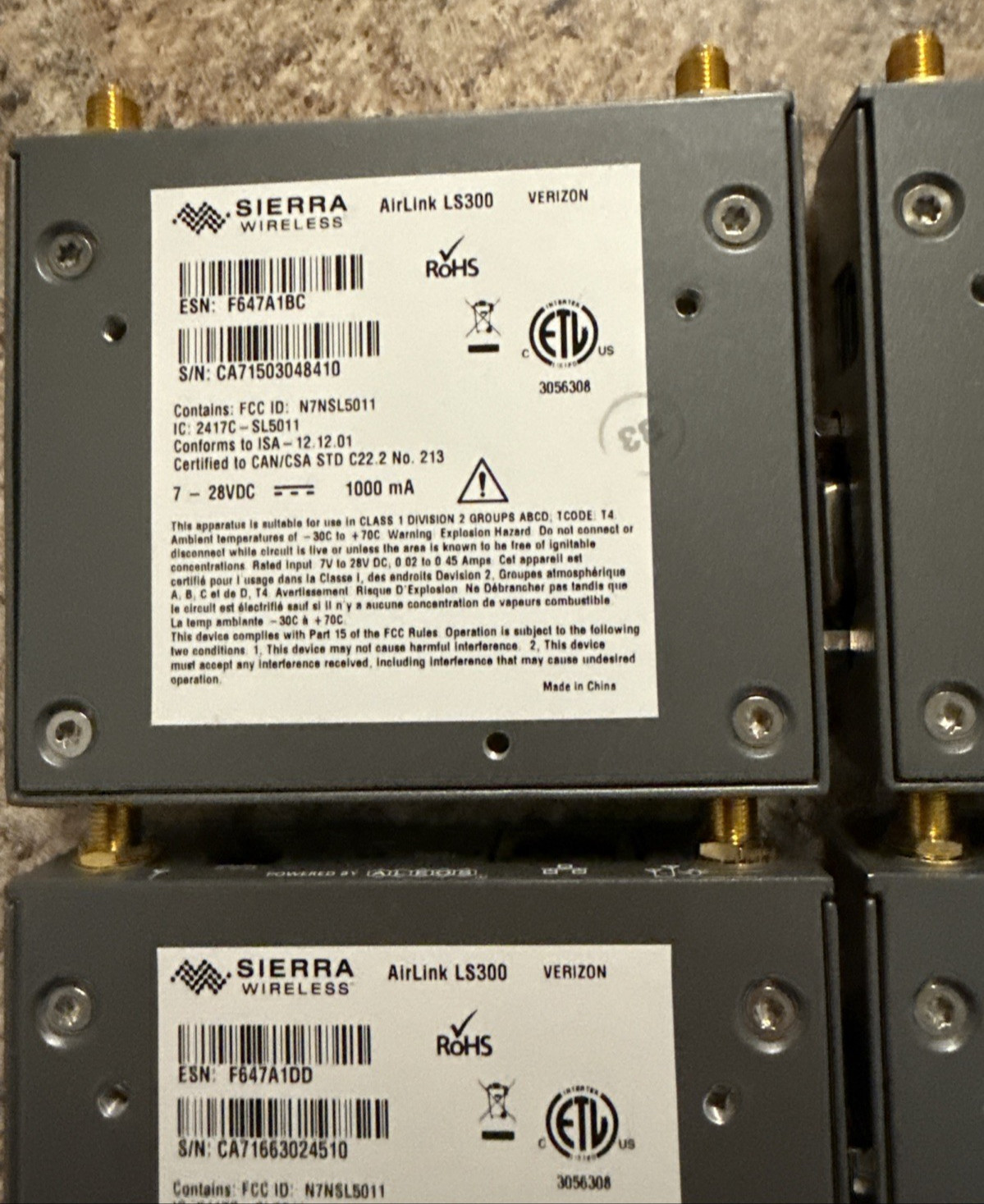 Lot of 4 Sierra Wireless Airlink LS300 Industrial Router