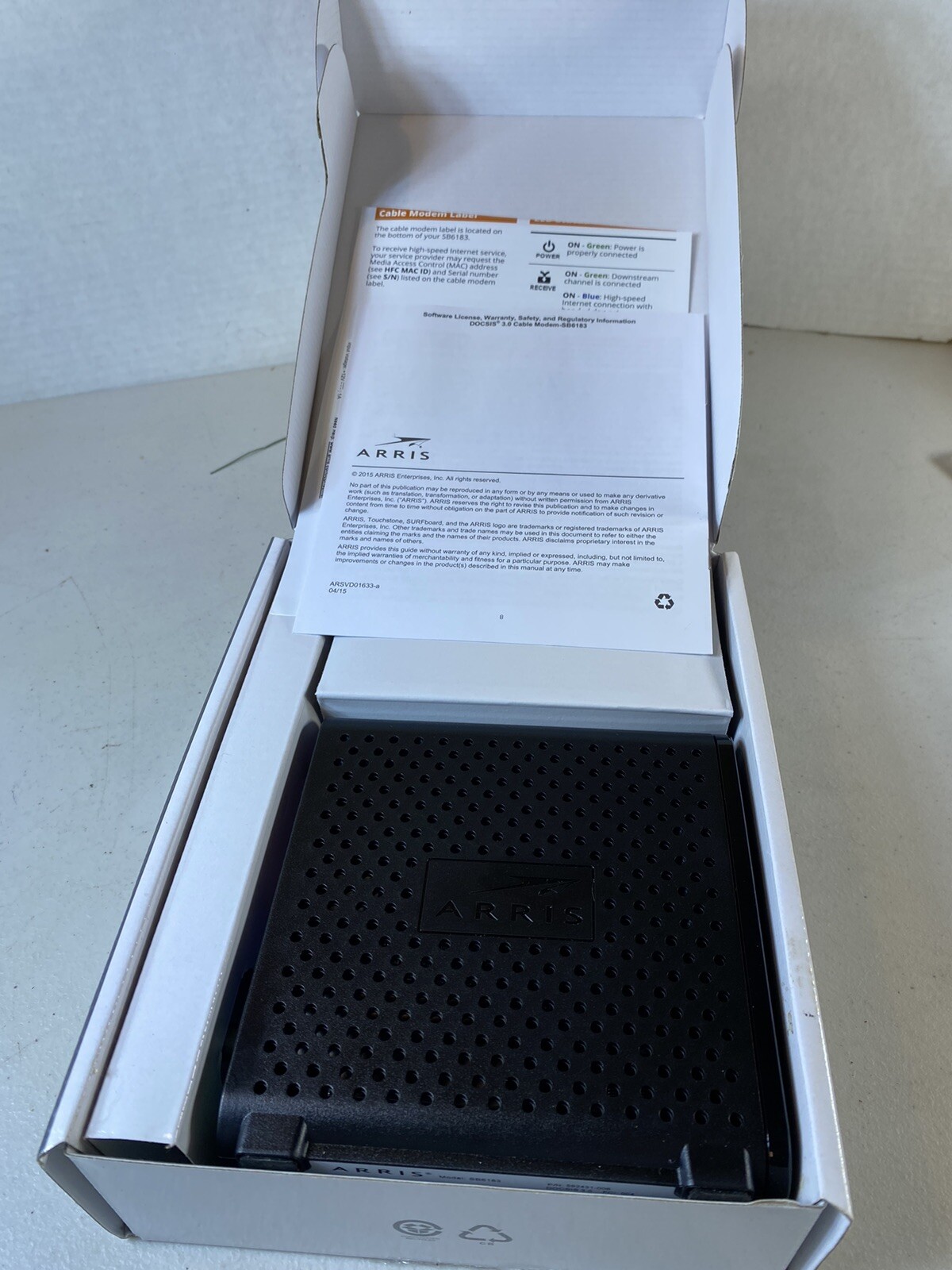 NEW- ARRIS Surfboard DOCSIS 3.0 Cable Modem Approved on Xfinity Comcast 9B52