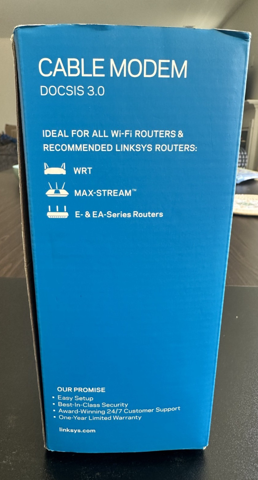 Linksys Modem DOCSIS 3.0 24×8 High Speed Cable Modem CM3024 960Mbps Black