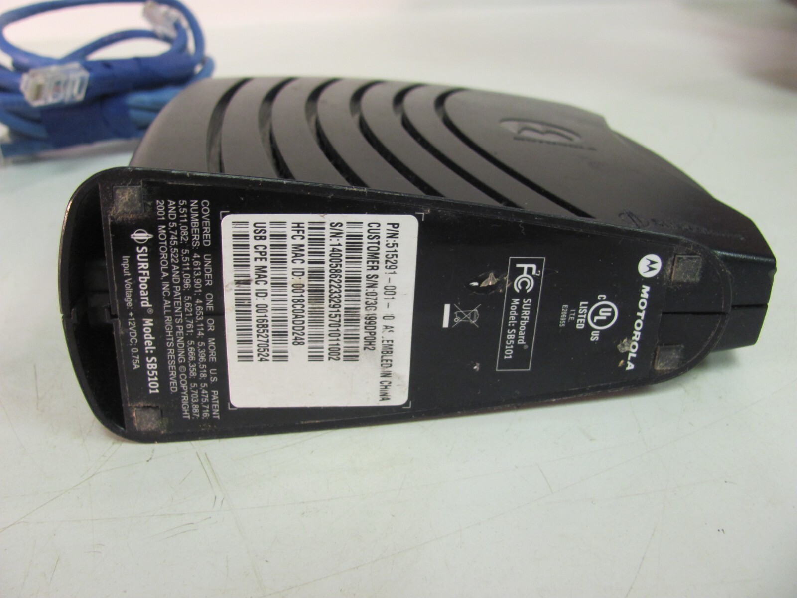 Motorola SURFboard SB5101 DOCSIS 2.0 (38.91 Mbps) Cable Modem w/ AC Adapter