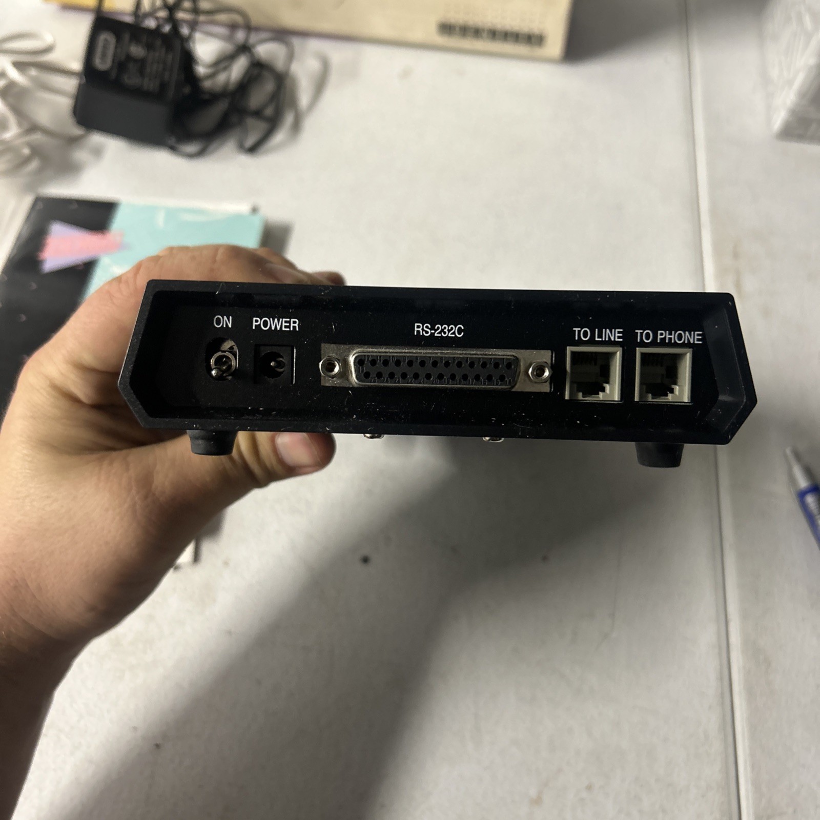 Identity External Modem ID2400E 2400 Bps w/Cords & Manual