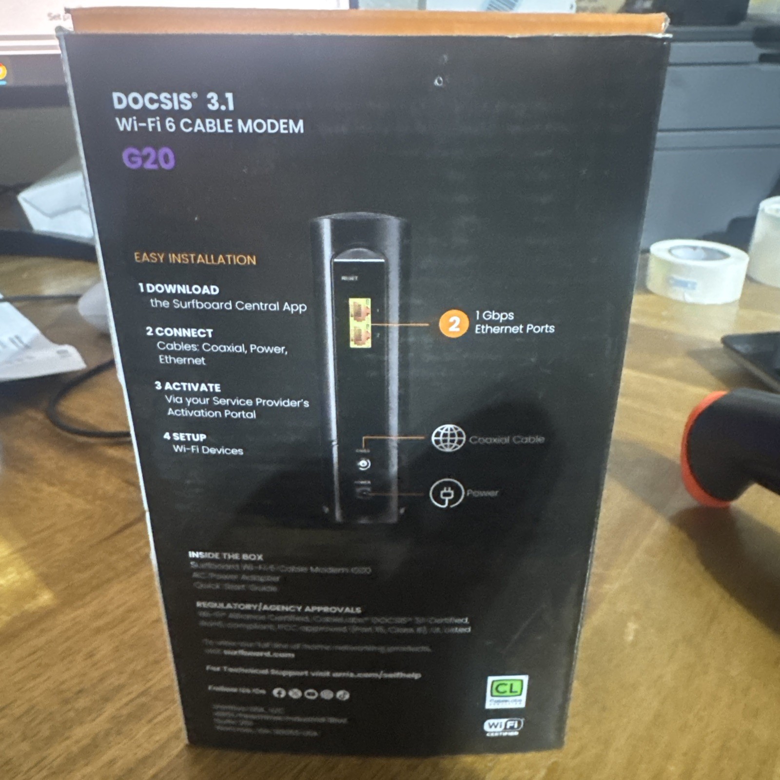 ARRIS Surfboard G20 AX3000 Docsis 3.1 Wifi 6 Cable Modem Dual Band 1 Gig Speed
