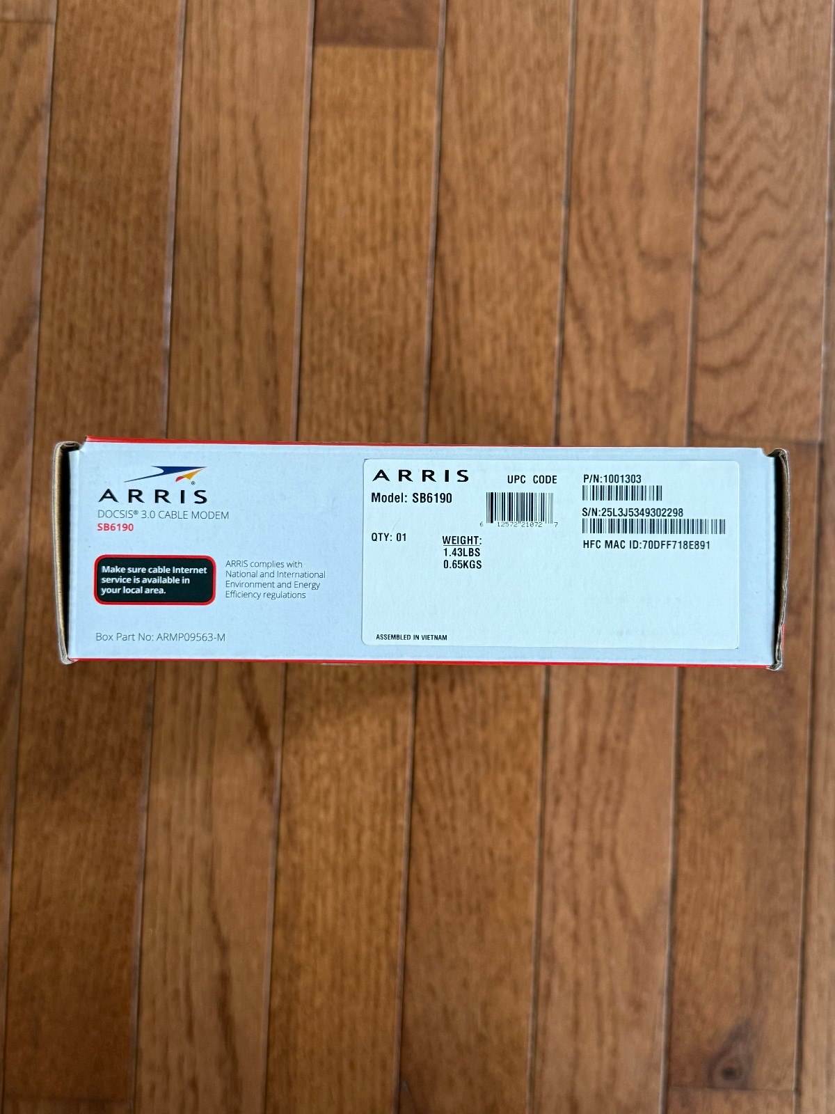 ARRIS Surfboard SB6190-RB DOCSIS 3.0 Cable Modem, White (Renewed)