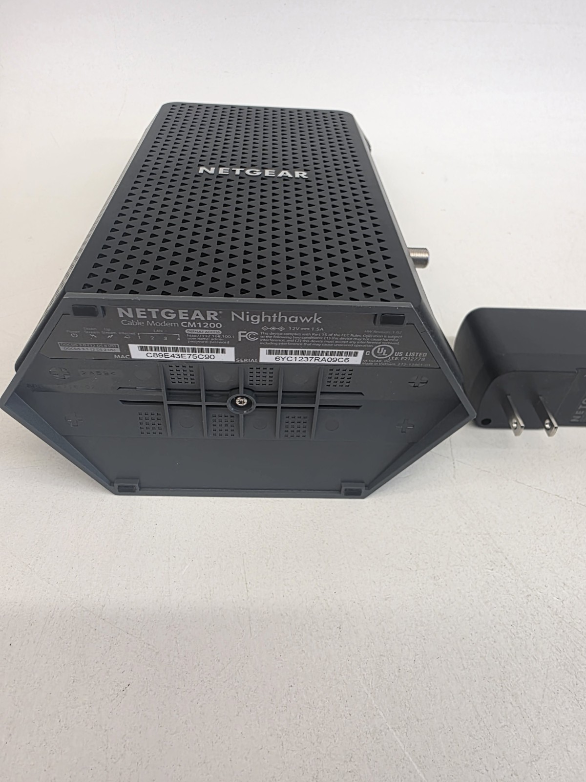 NETGEAR Nighthawk CM1200 DOCSIS 3.1 Cable Modem Router for Gbps speeds 4 Port