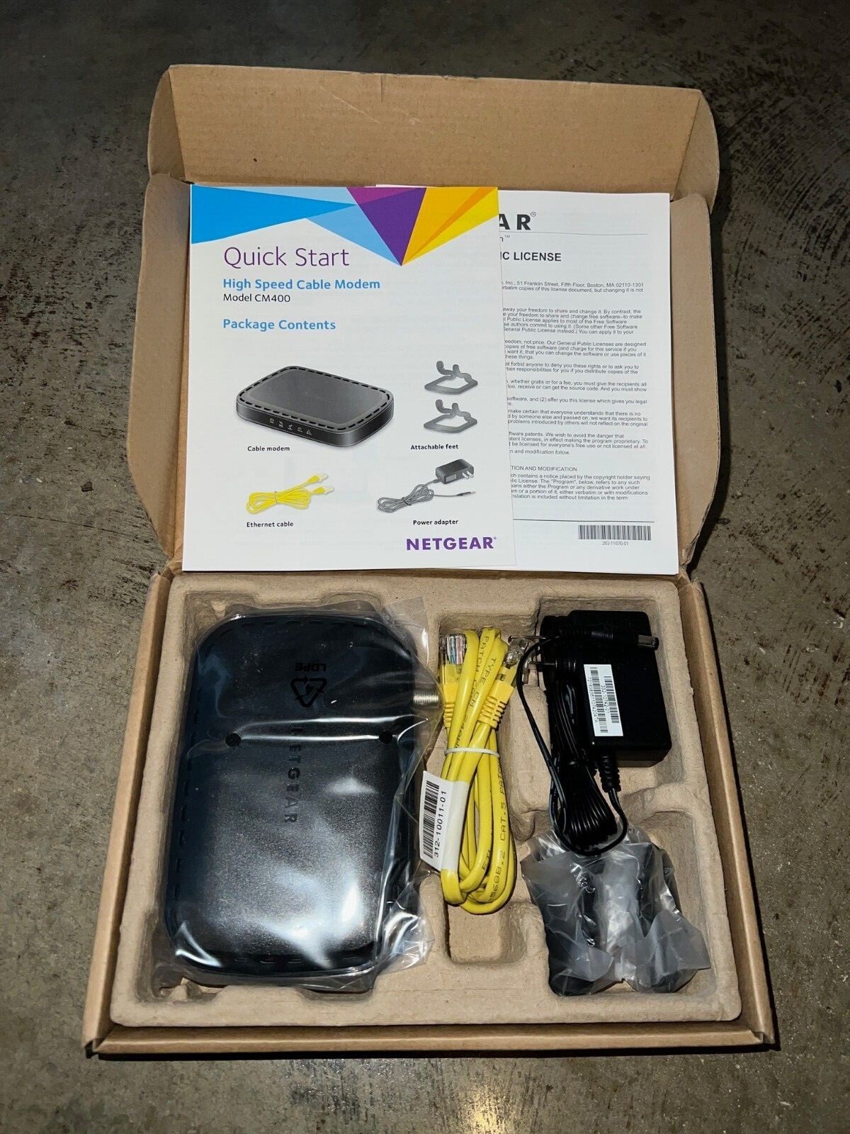 NETGEAR High Speed DOCSIS 3.0 Cable Modem (CM400-100NAS) 100 Mbps Most Providers
