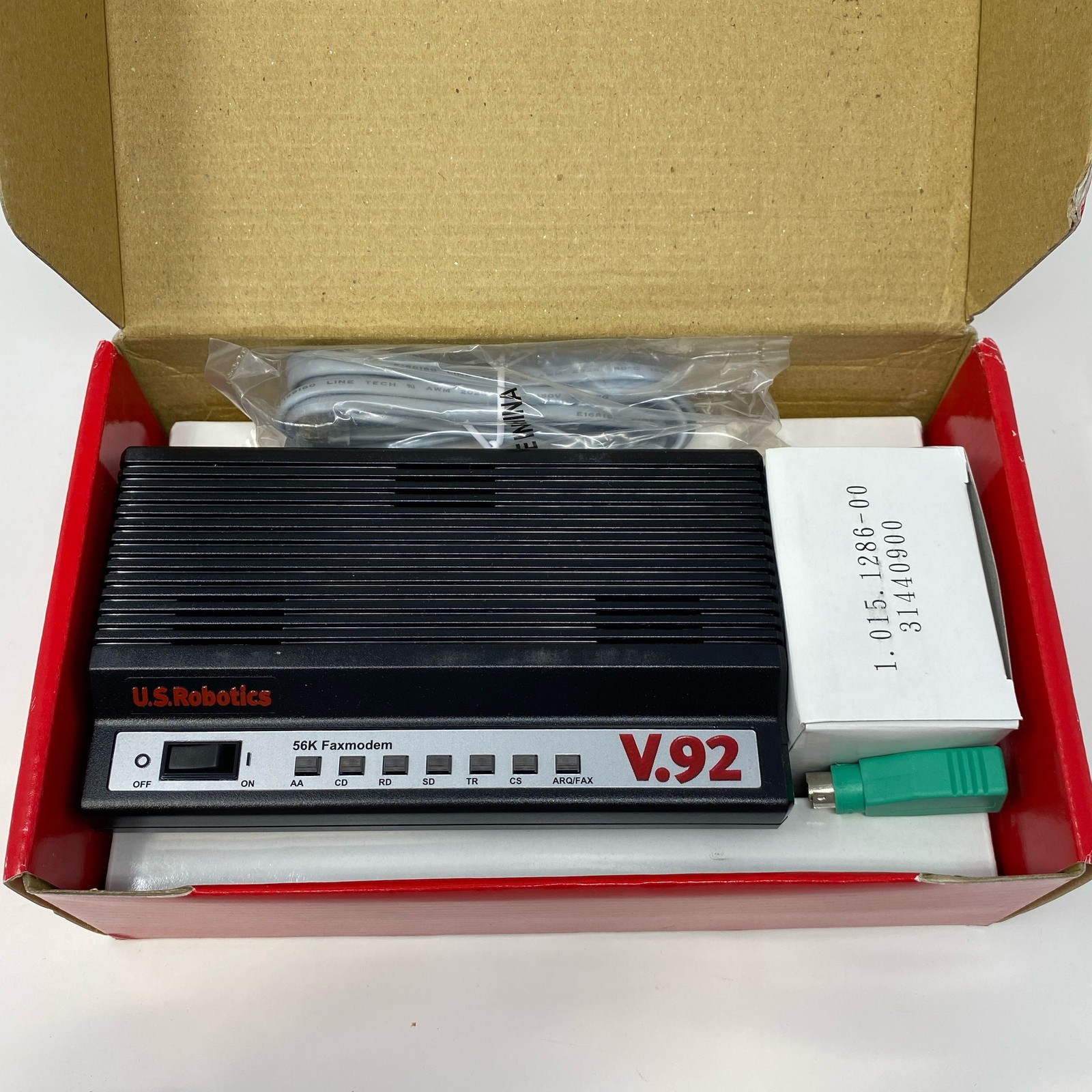 U.S. Robotics 56K V.92 External Faxmodem USR5686E – Black