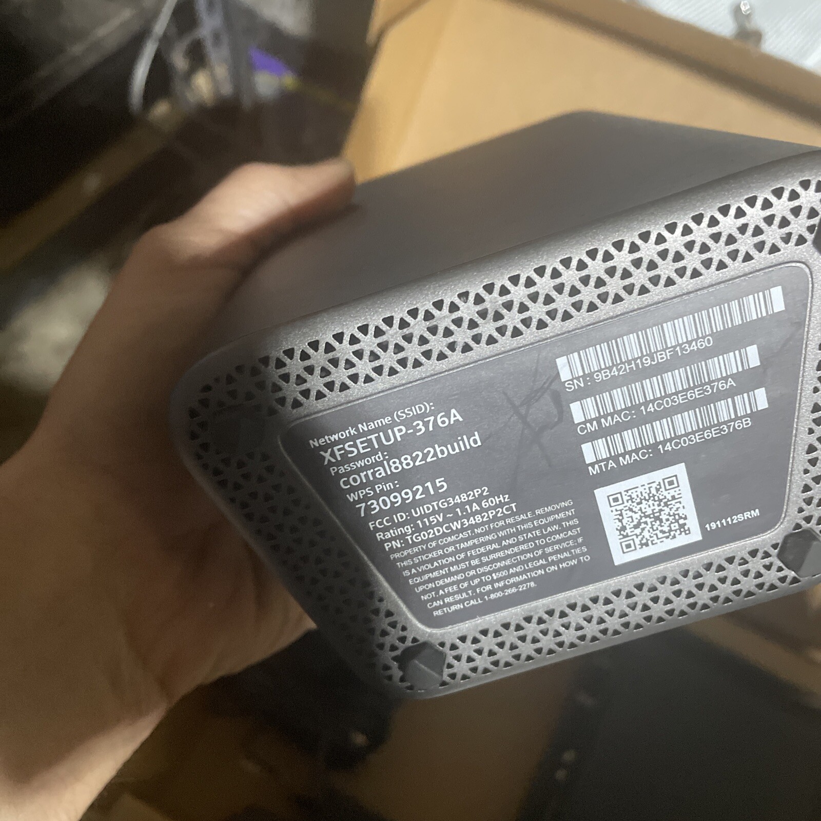 XFINITY Modem – XB6-A – with Power Cable – Untested