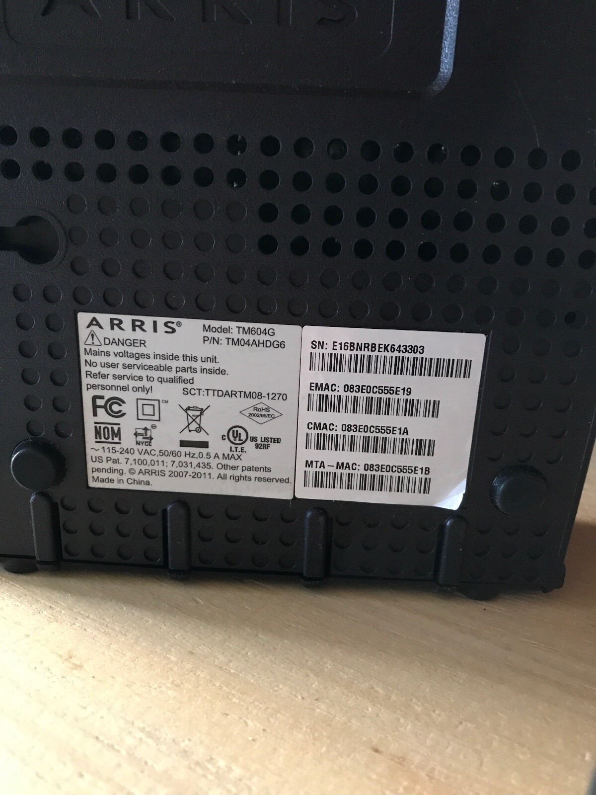 arris tm604g