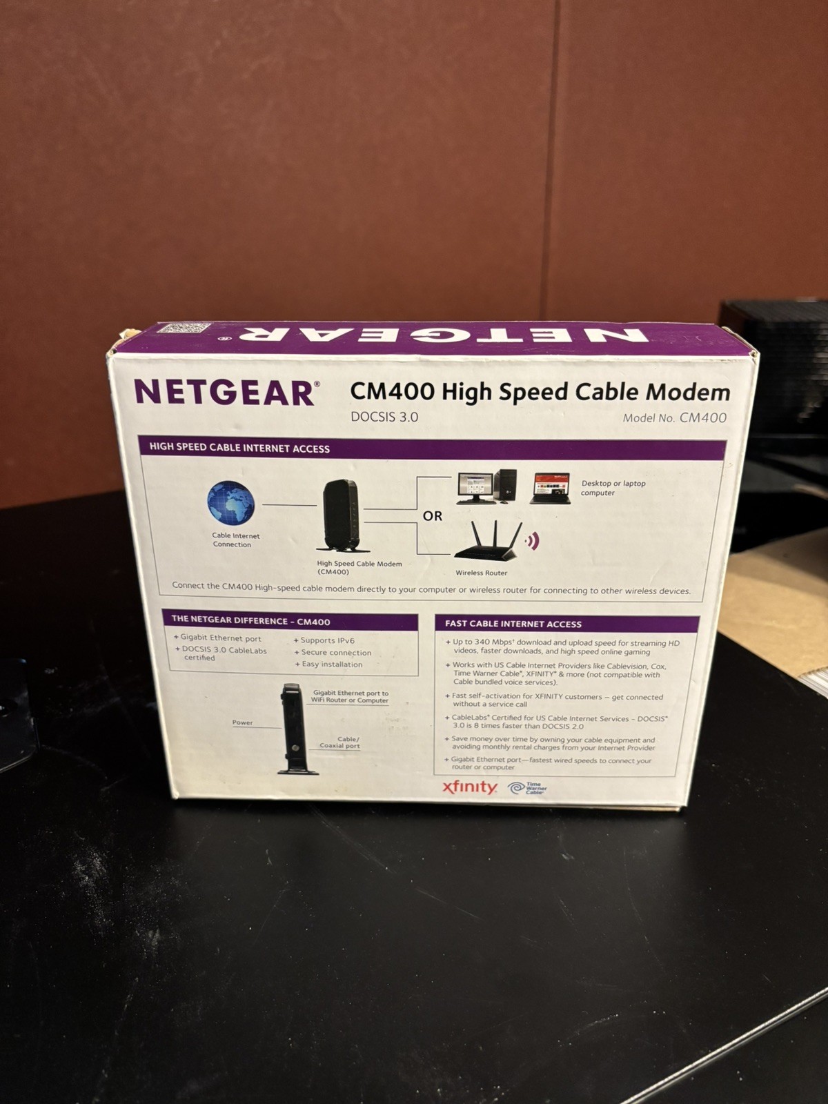 Netgear DOCSIS 30 (CM400-100NAS) 340 Mbps