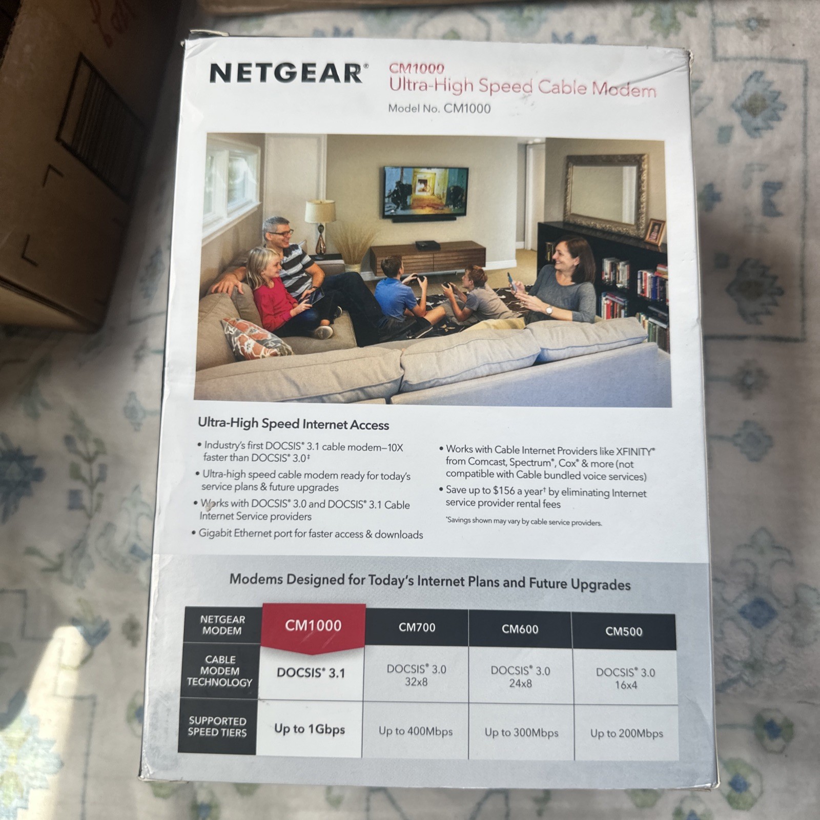 New NETGEAR CM1000-100NAS Cable Modem