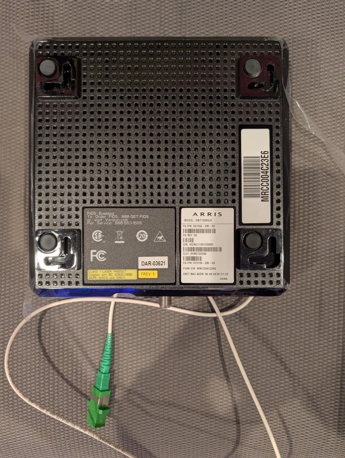 Wireless Internet Modem: Arris Modem For Verizon Fios Optic – ONT1000GI4