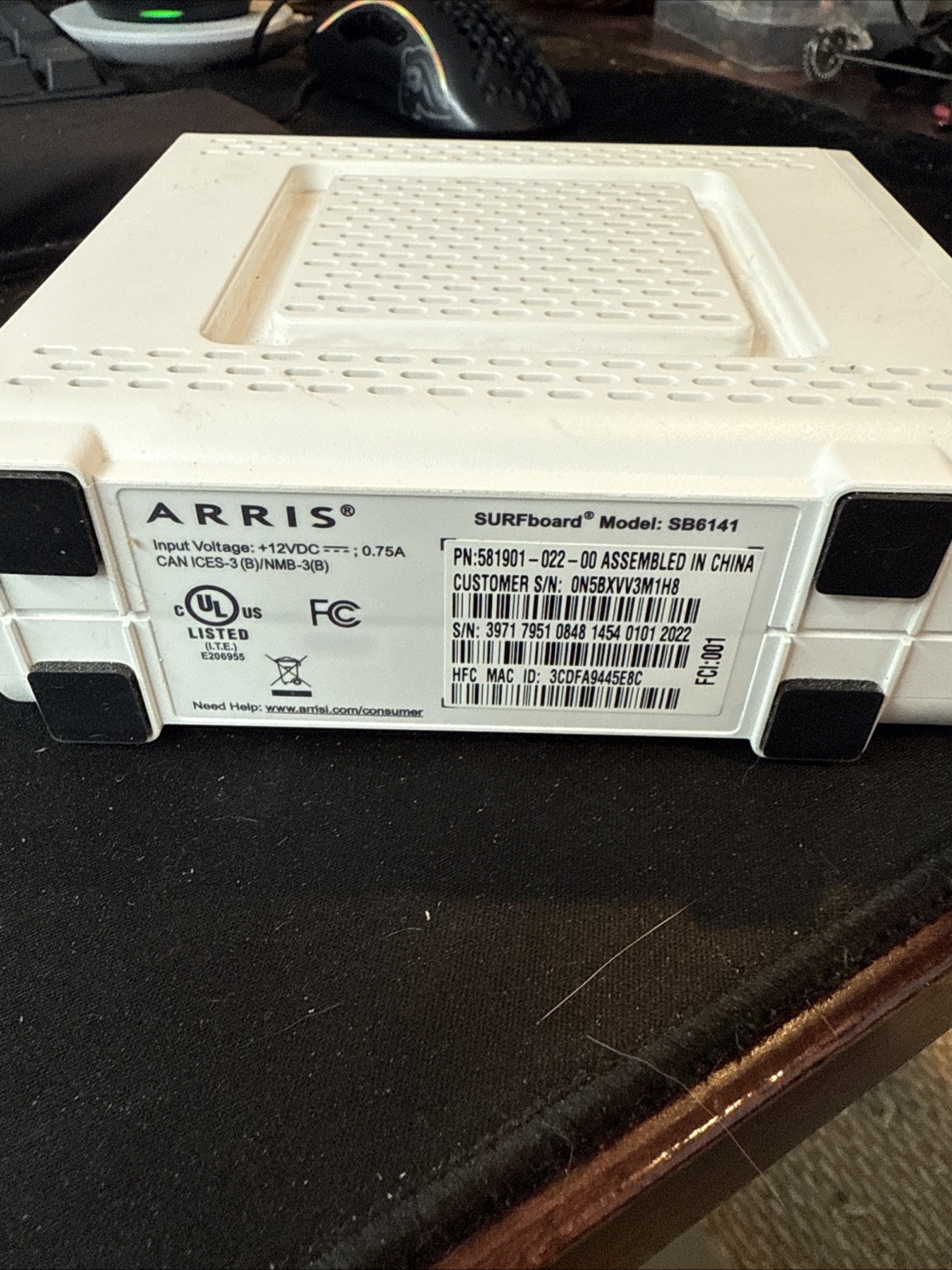 ARRIS SURFboard SB6141 Docsis 3.0 Cable Modem
