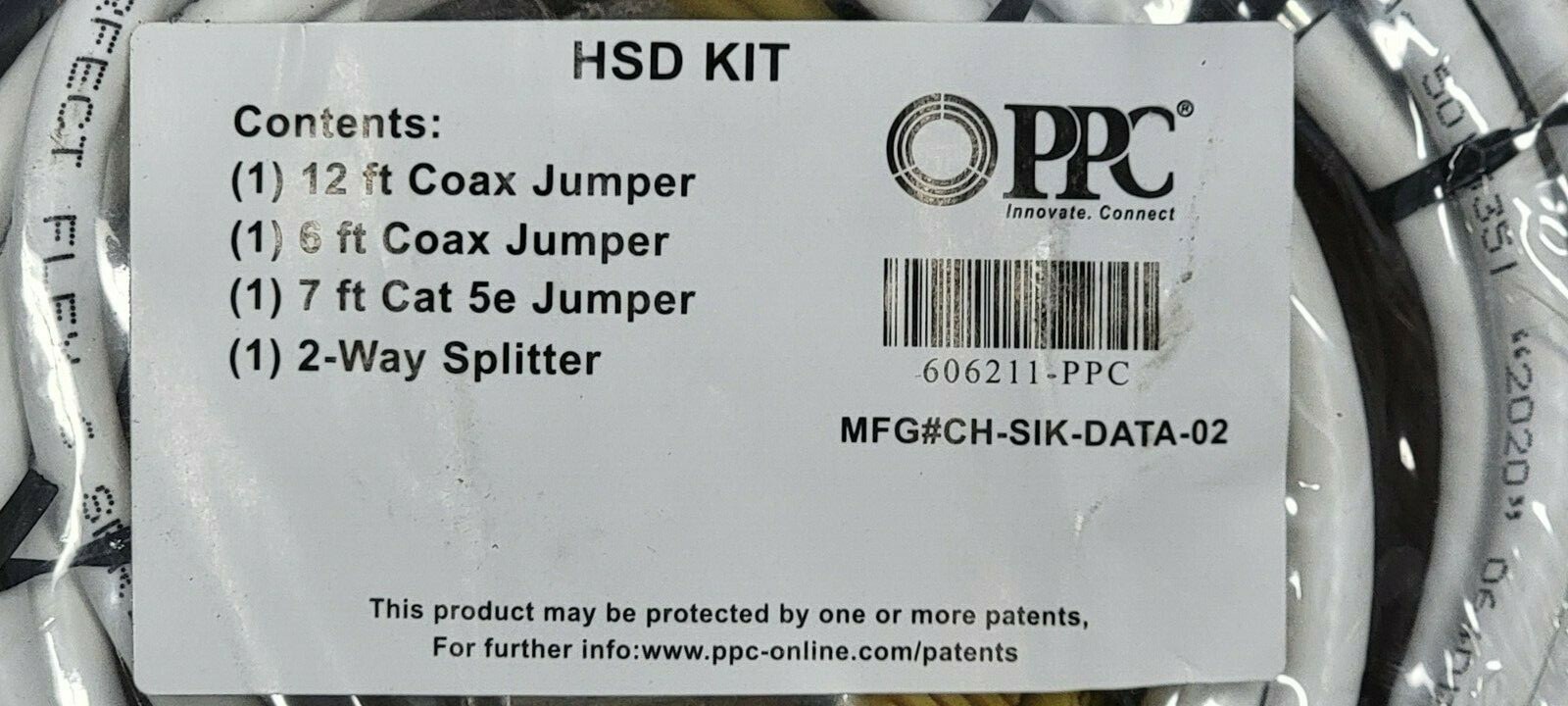 PPC HSD Kit Coax Jumper 12-Ft 606211-PPC