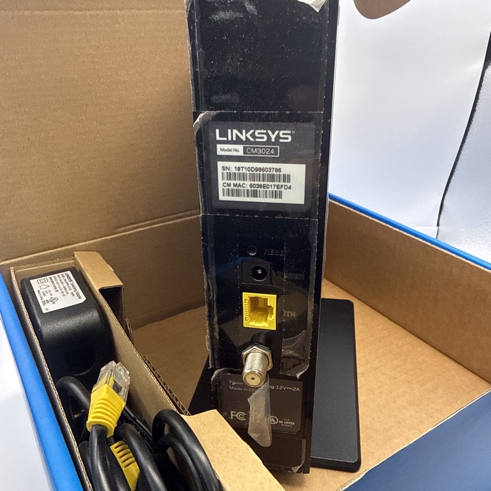 Linksys CM3024 DOCSIS 3.0 24×8 Cable Modem 960Mbps Xfinity Black Intel Inside