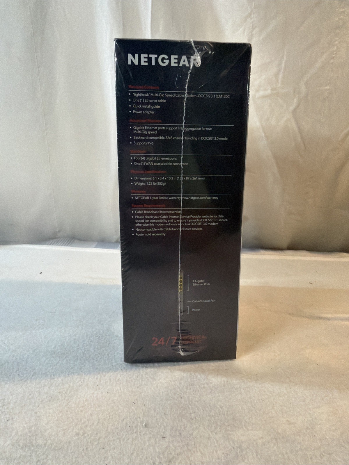 NETGEAR Nighthawk CM1200-100NAS DOCSIS 3.1 Cable Modem SEALED
