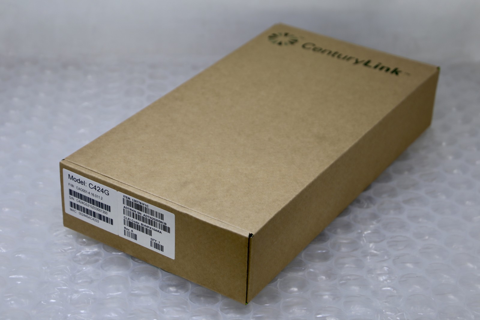 *NEW* ADTRAN 1287781F1C – C424G 2P/4GE WiFi Optical Network Unit / Modem