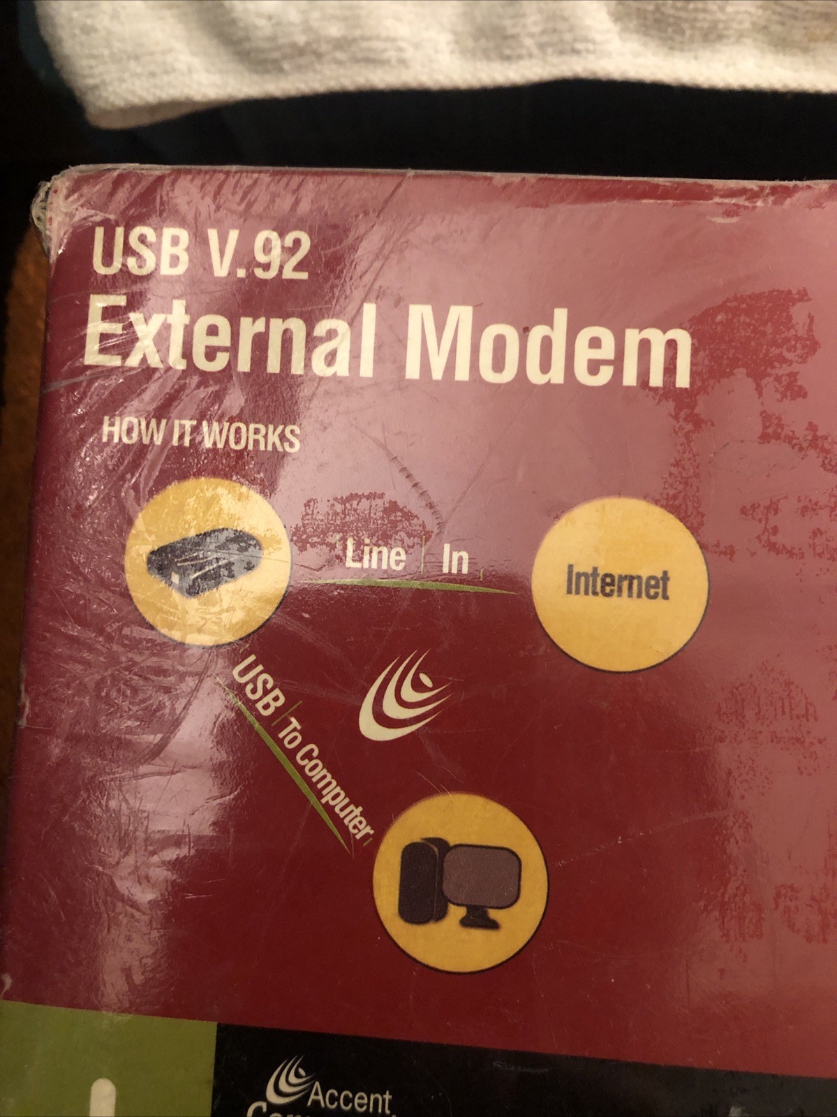 NIB ACCENT COMMUNICATIONS USB V.92 56K ANALOG CONNECTION USB OD-EMU-100