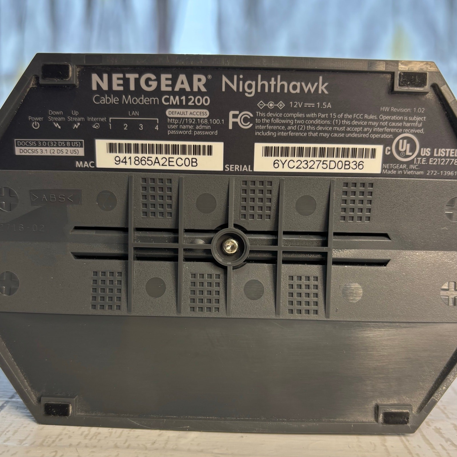 Netgear Nighthawk CM1200 Multi-Gig DOCSIS 3.1 Cable Modem