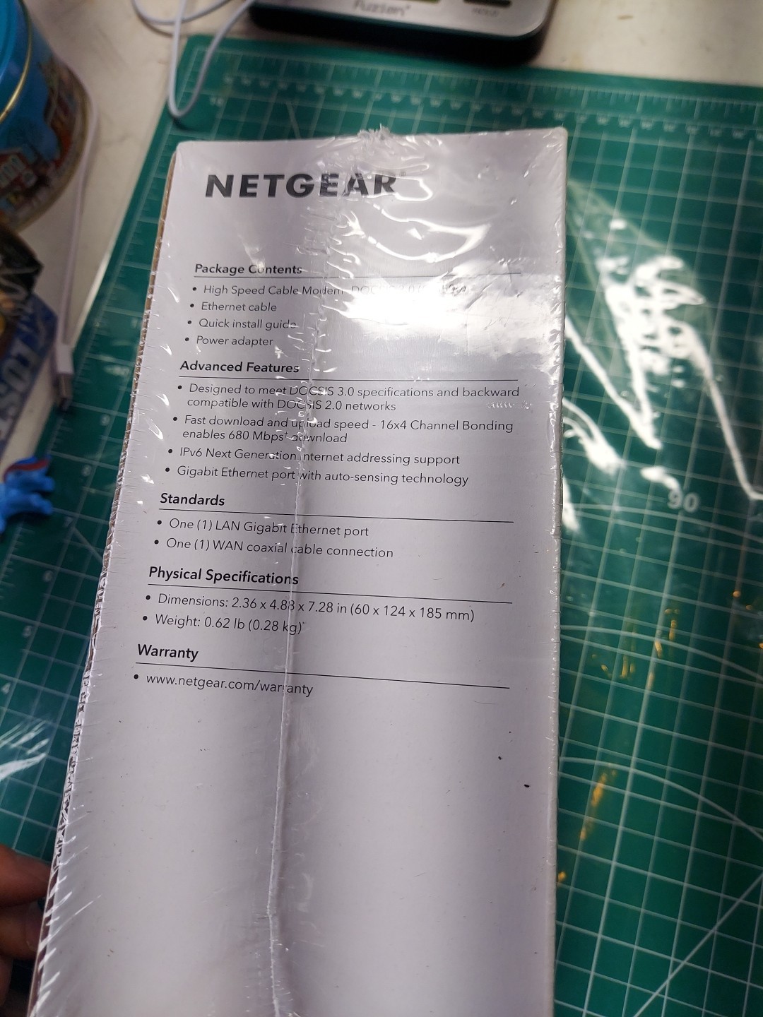 NETGEAR CM500-100NAS DOCSIS 3.0 High Speed Cable Modem New Sealed