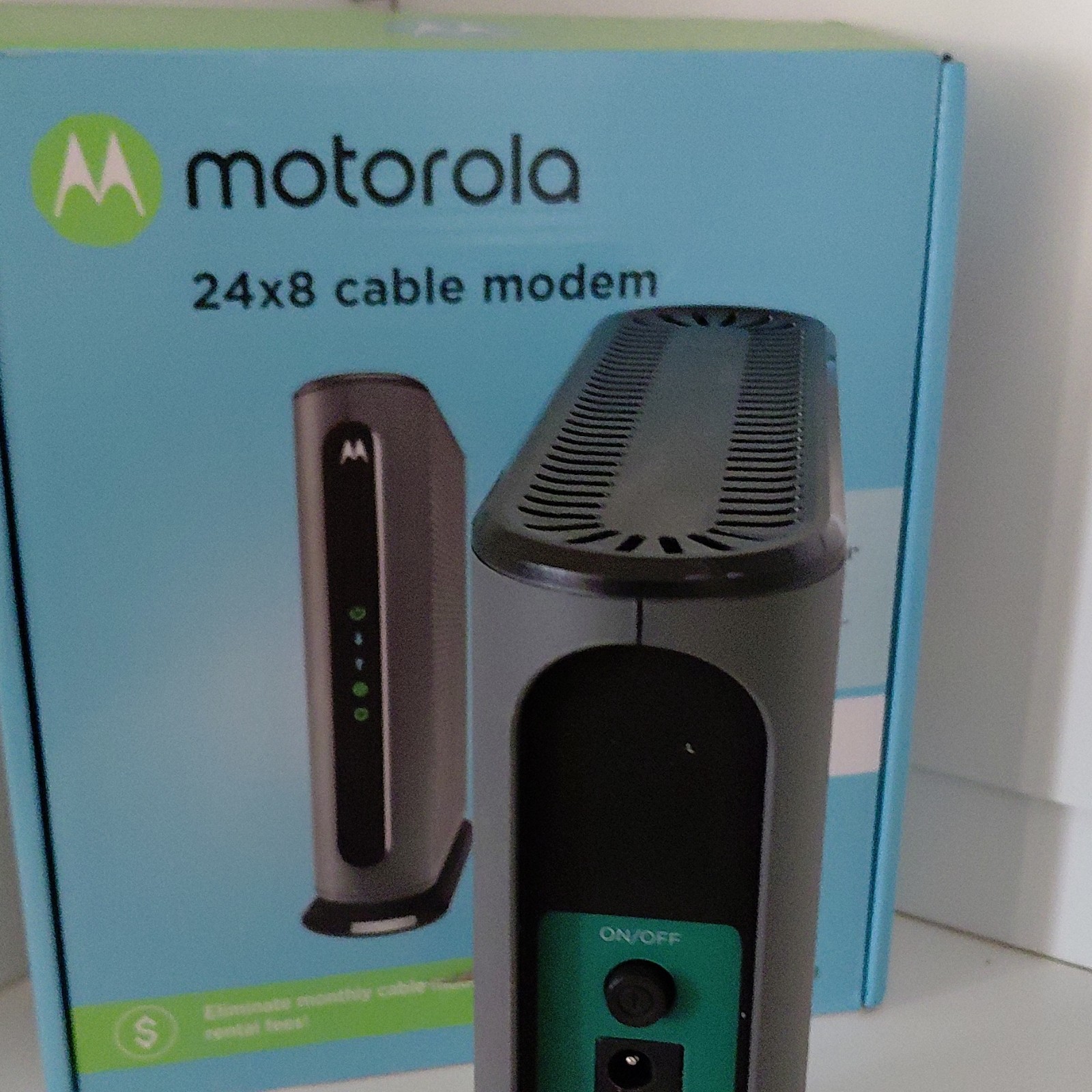 Motorola MB7621 DOCSIS 3.0 24×8 Cable Modem 1000Mbps Ethernet RJ-45 Black