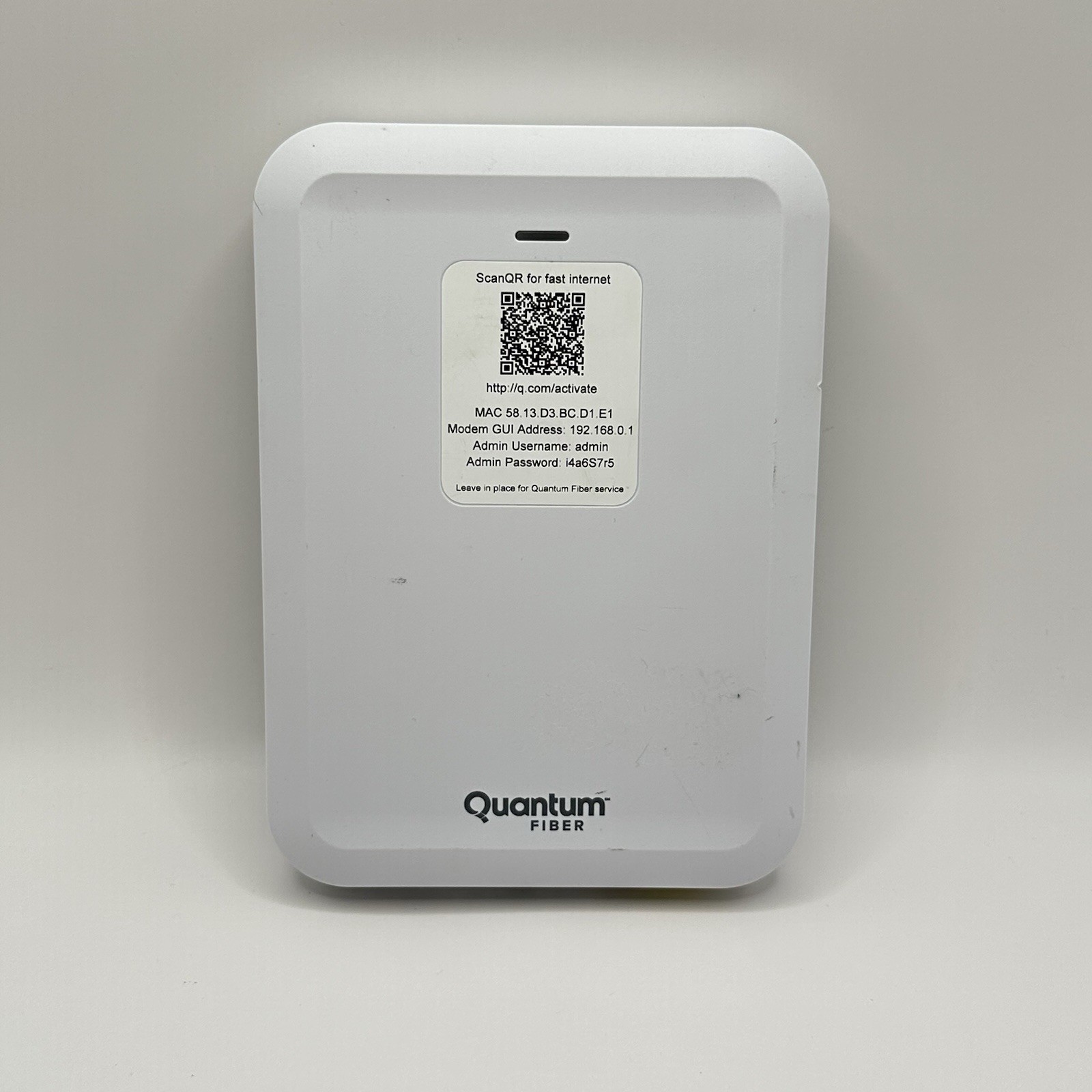Quantum Fiber C5500XK High Performance Modem no Power Adapter